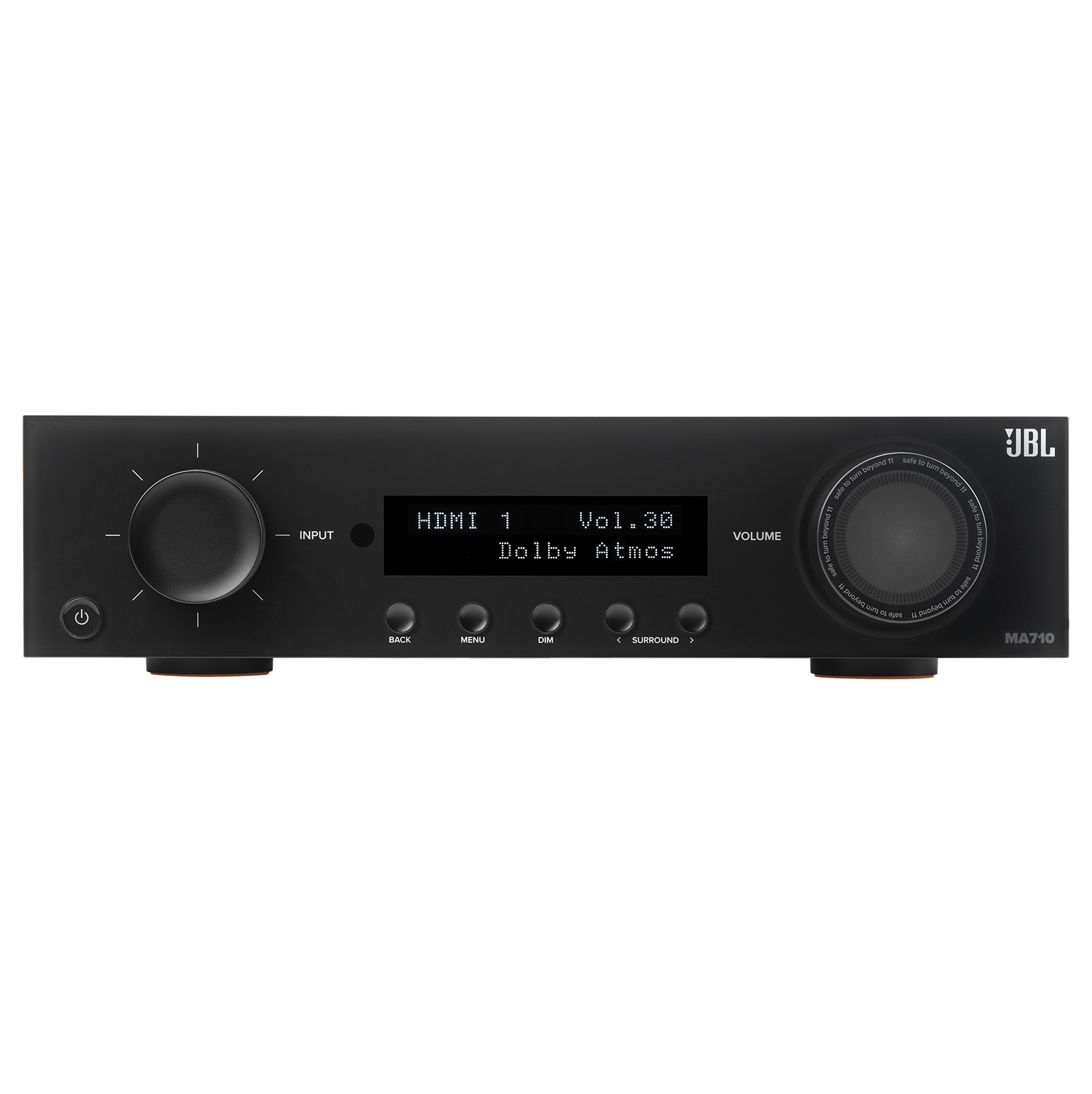 JBL - MA710 90W 7.2ch Bluetooth and WiFi Capable HDR and Dolby Atmos 8k Ultra HD Compatible AV Home Theater Receiver - Black