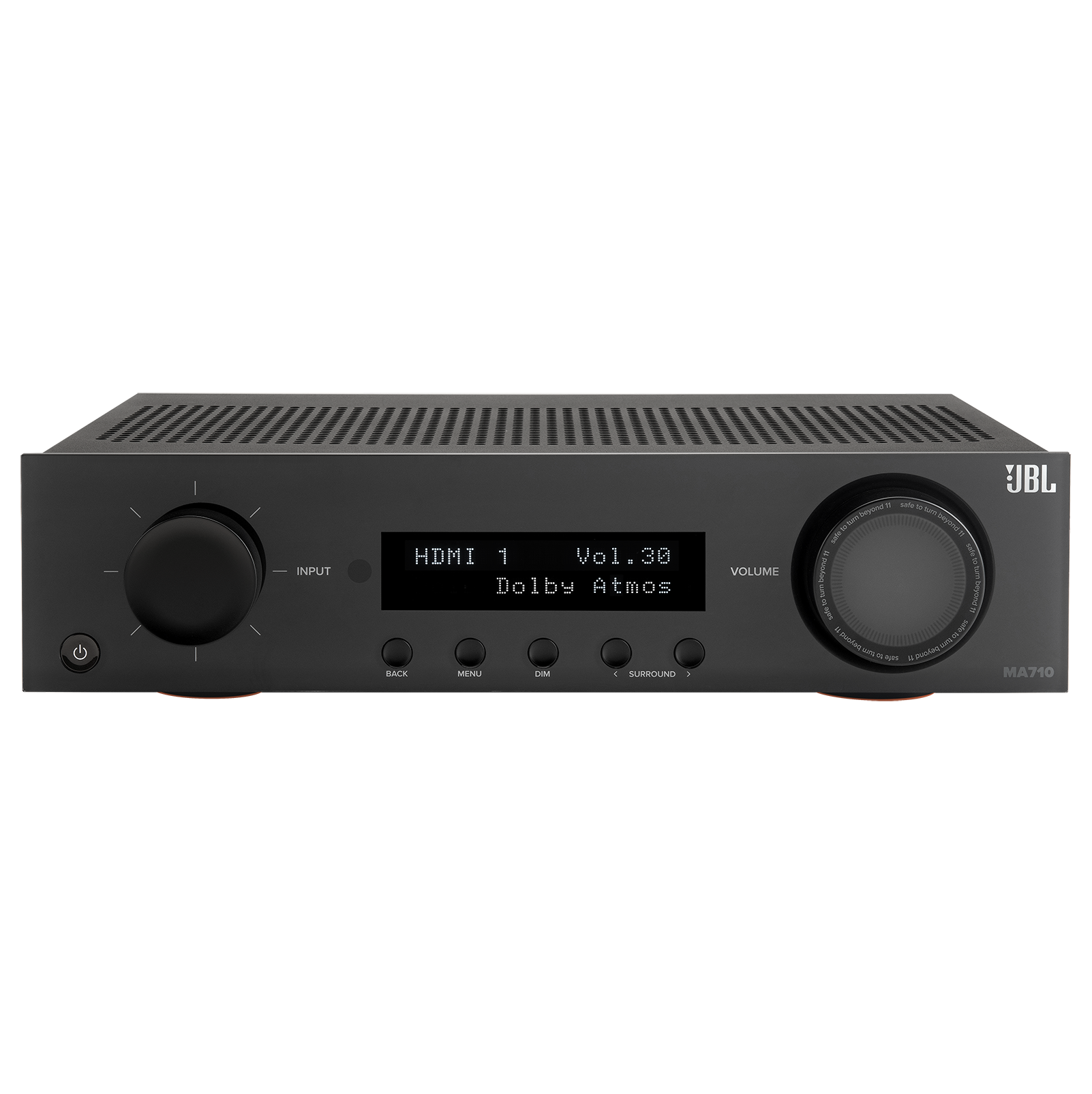 JBL - MA710 90W 7.2ch Bluetooth and WiFi Capable HDR and Dolby Atmos 8k Ultra HD Compatible AV Home Theater Receiver - Black