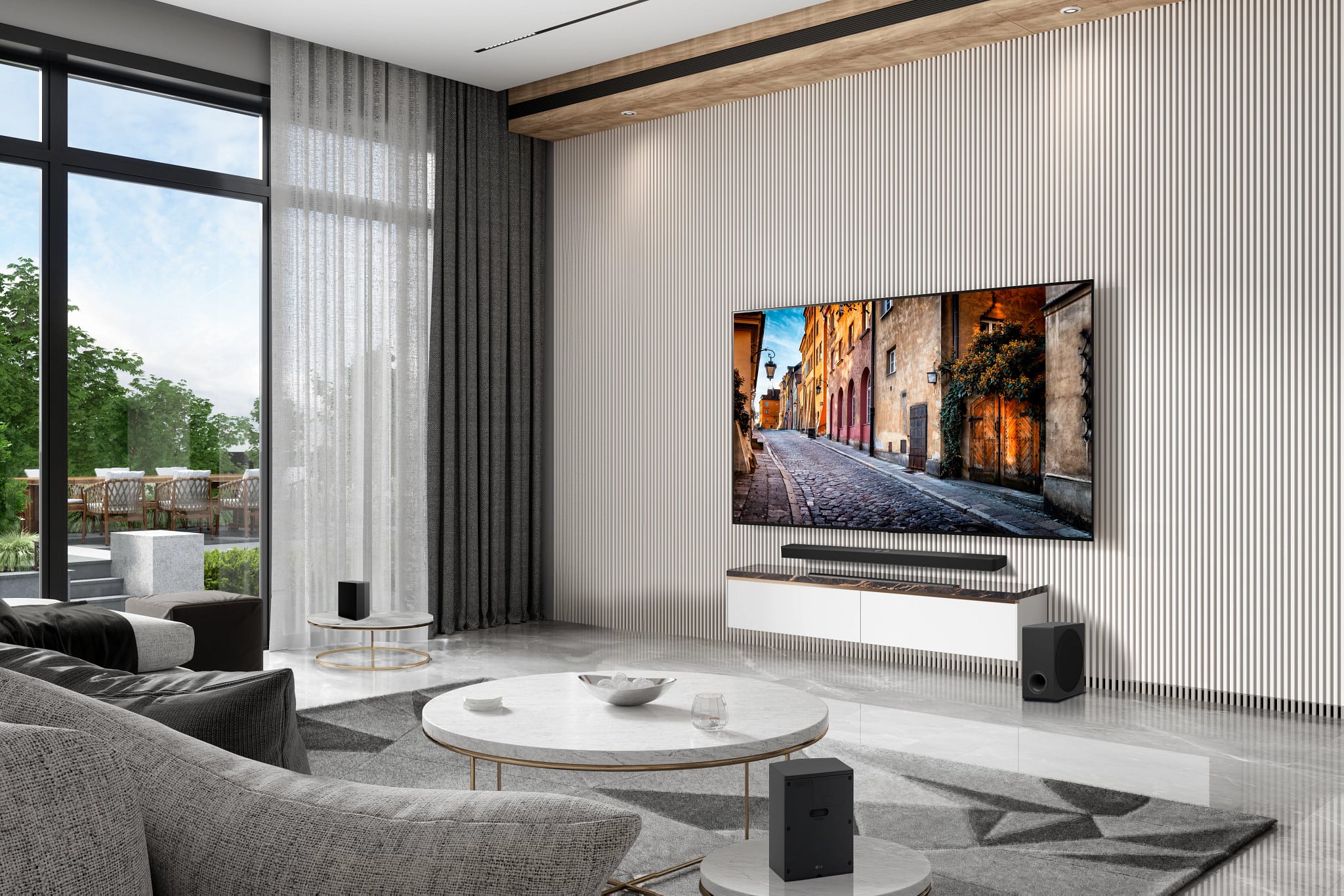LG - 5.1.3-Channel S90TY Soundbar with Wireless Subwoofer, Dolby Atmos, WOW Orchestra - Black