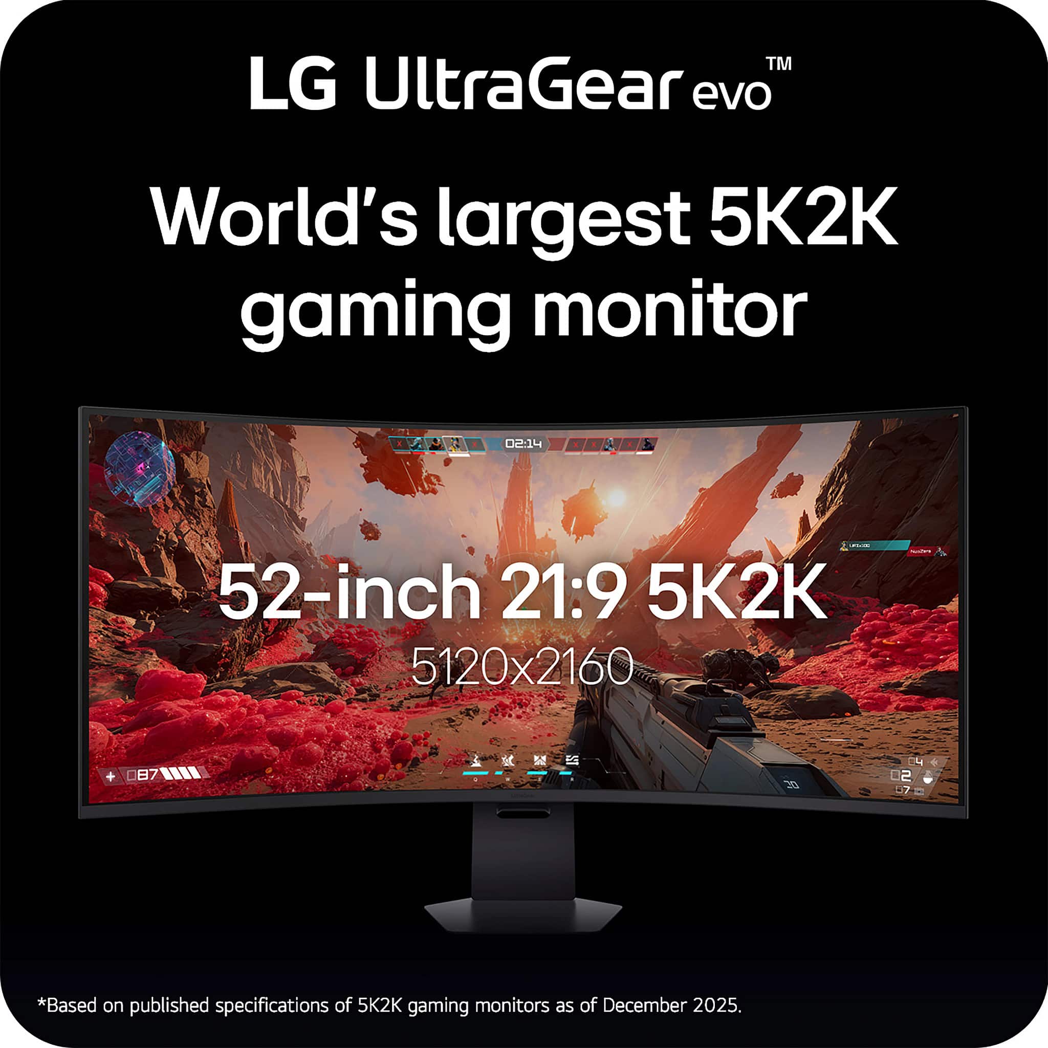 LG - 52" UltraGear evo G9 5K2K 240Hz 1ms FreeSync Premium Gaming Monitor with DisplayHDR 600 (HDMI 2.1, DP 2.1, USB-C) - Black