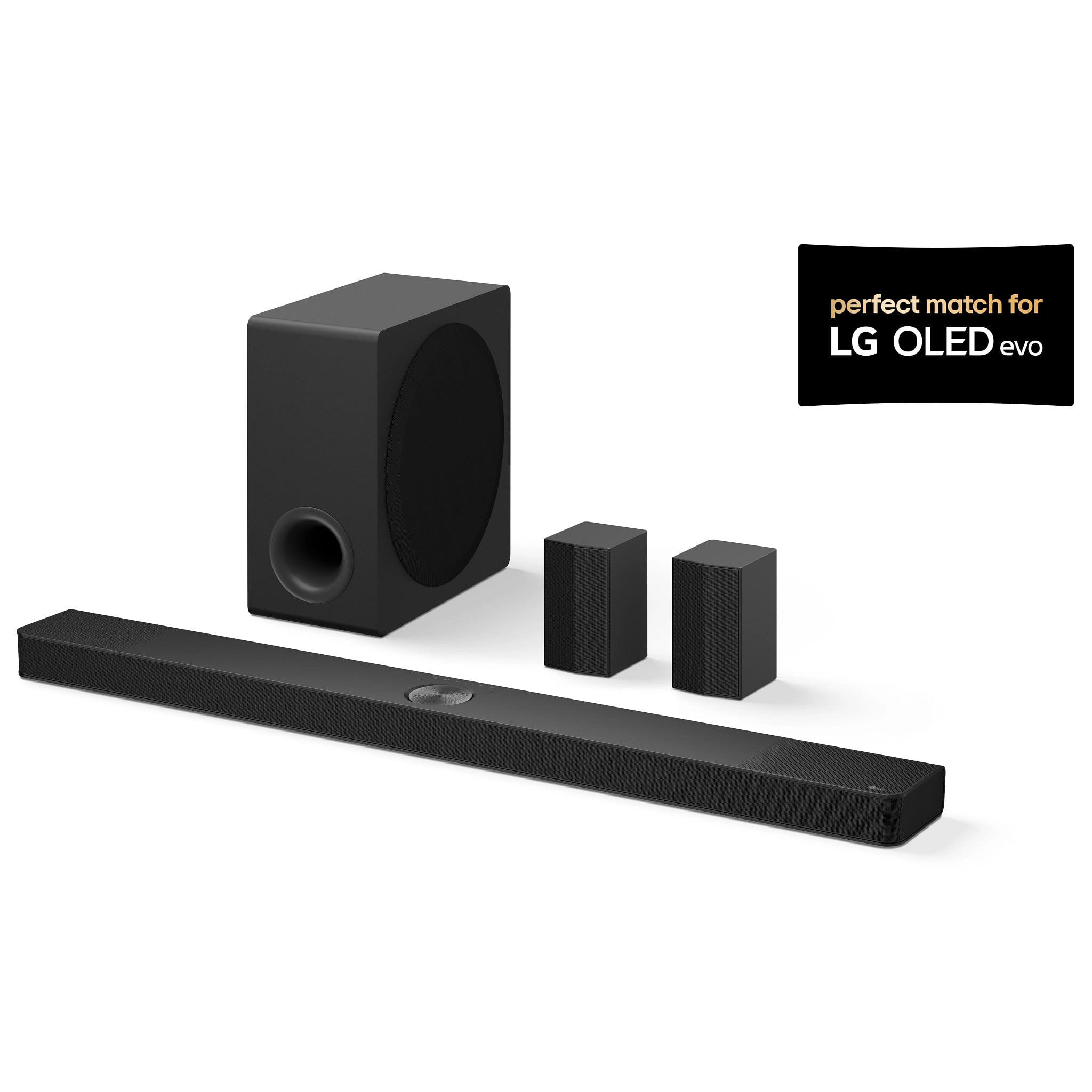 LG - 7.1.3-Channel S90TR Home Theater Soundbar with Wireless Subwoofer and Rear Speakers, Dolby Atmos, WOW Orchestra - Black