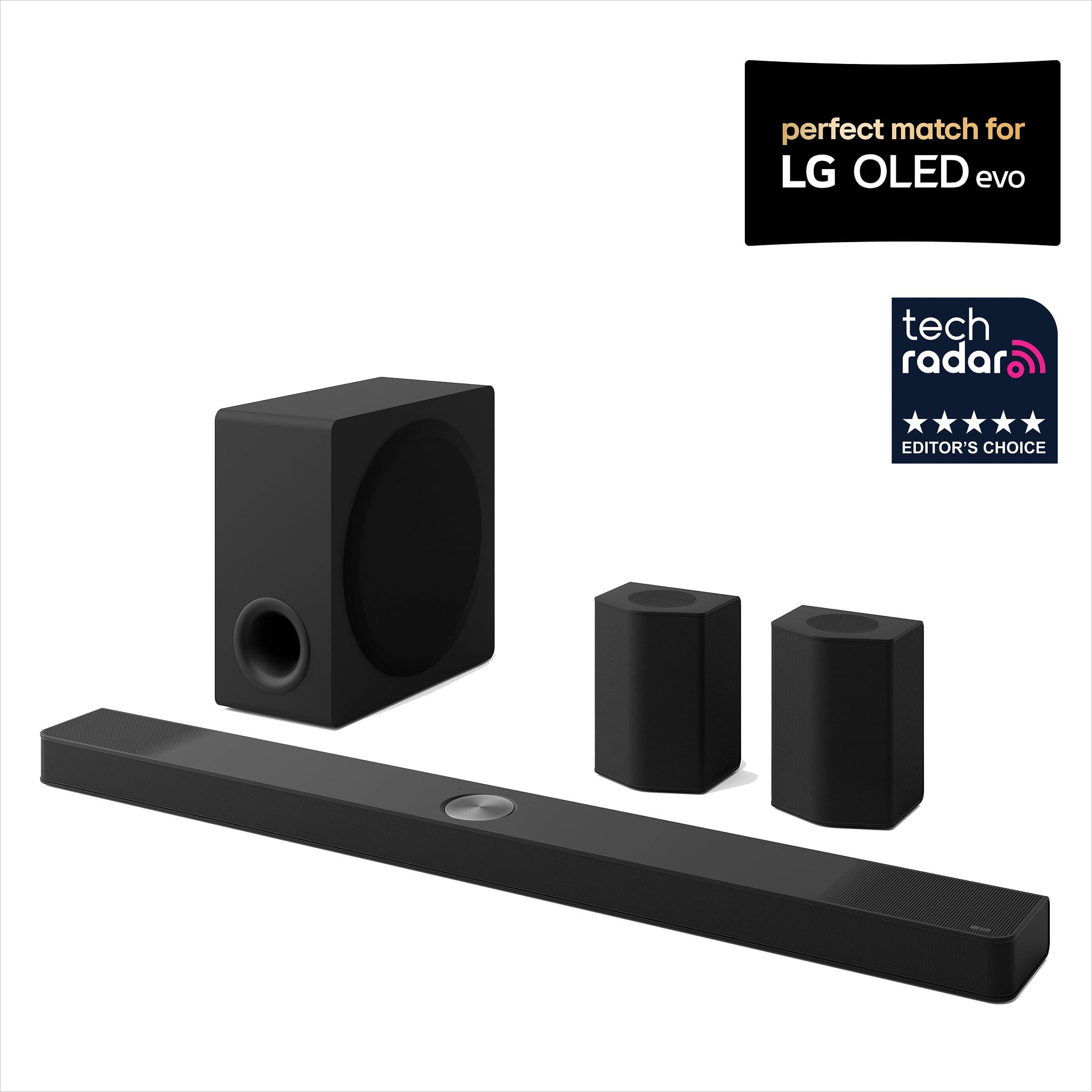 LG - 9.1.5-Channel S95AR Home Theater Soundbar with Wireless Subwoofer and Rear Speakers, Dolby Atmos, WOW Orchestra - Black