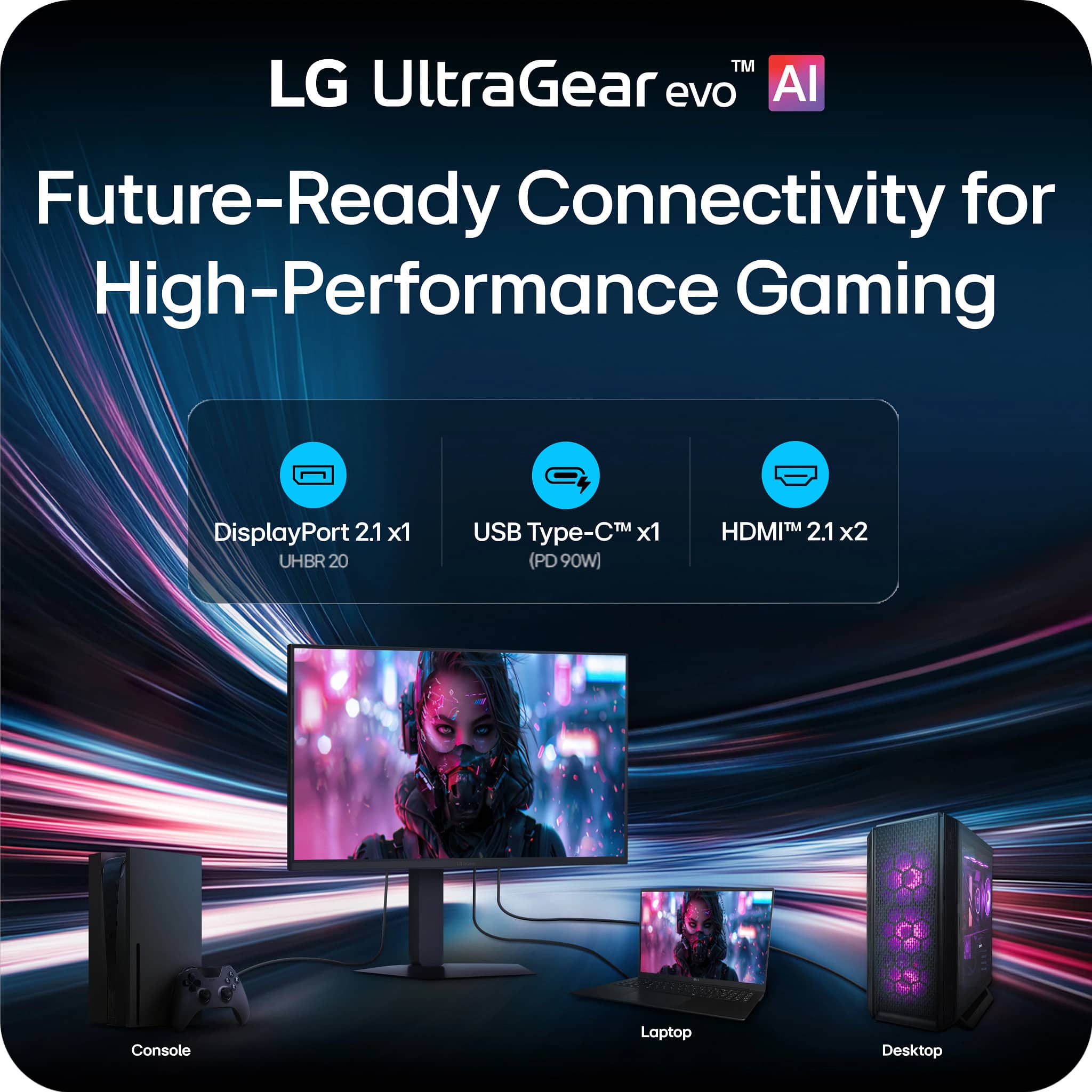 LG - UltraGear evo AI GM9 27" 5K Hyper Mini LED 165Hz 1ms G-SYNC FreeSync Premium Gaming Monitor with DisplayHDR1000 - Black