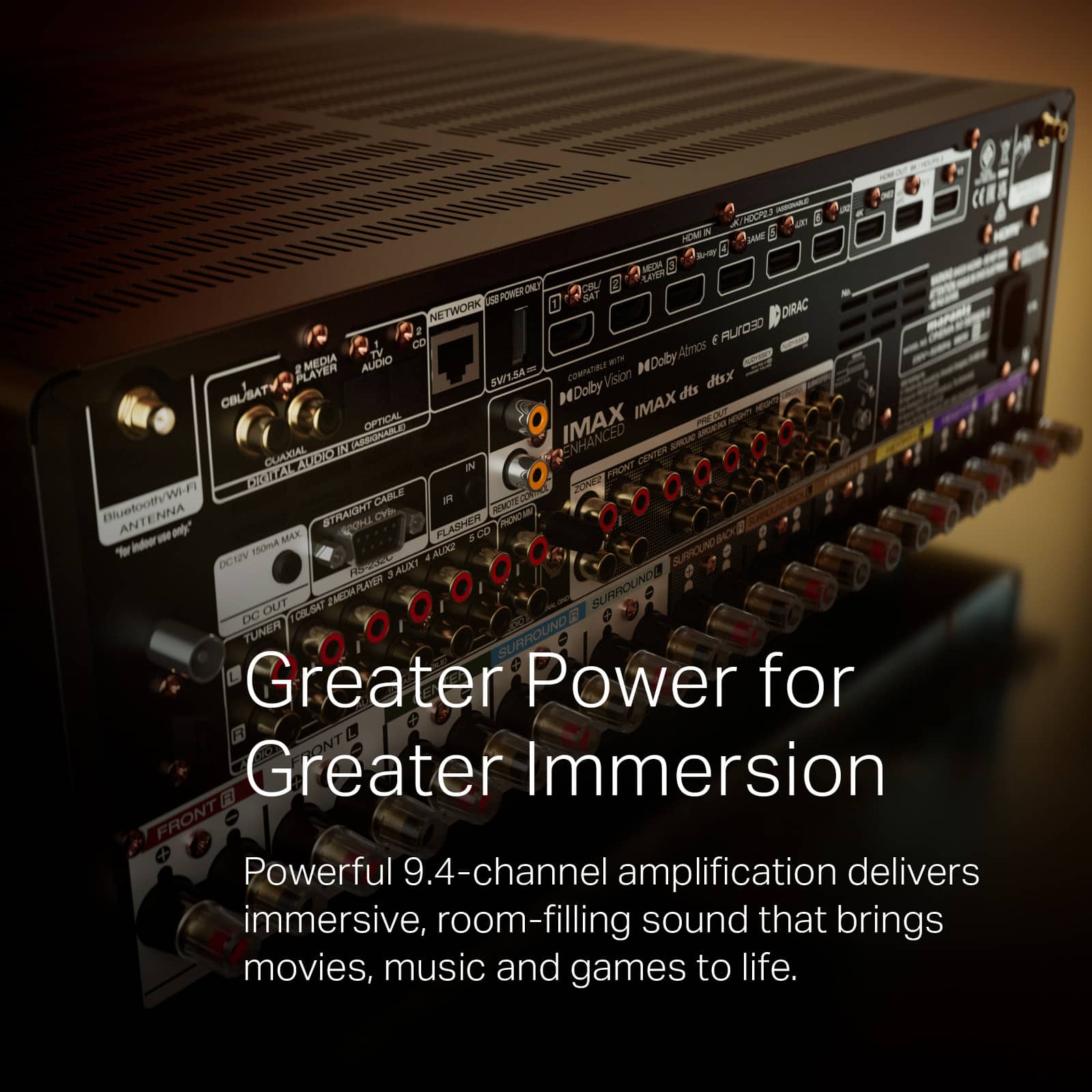 Marantz - CINEMA50 S2 110W 9.4 Channel A/V Home Theater Receiver - Black