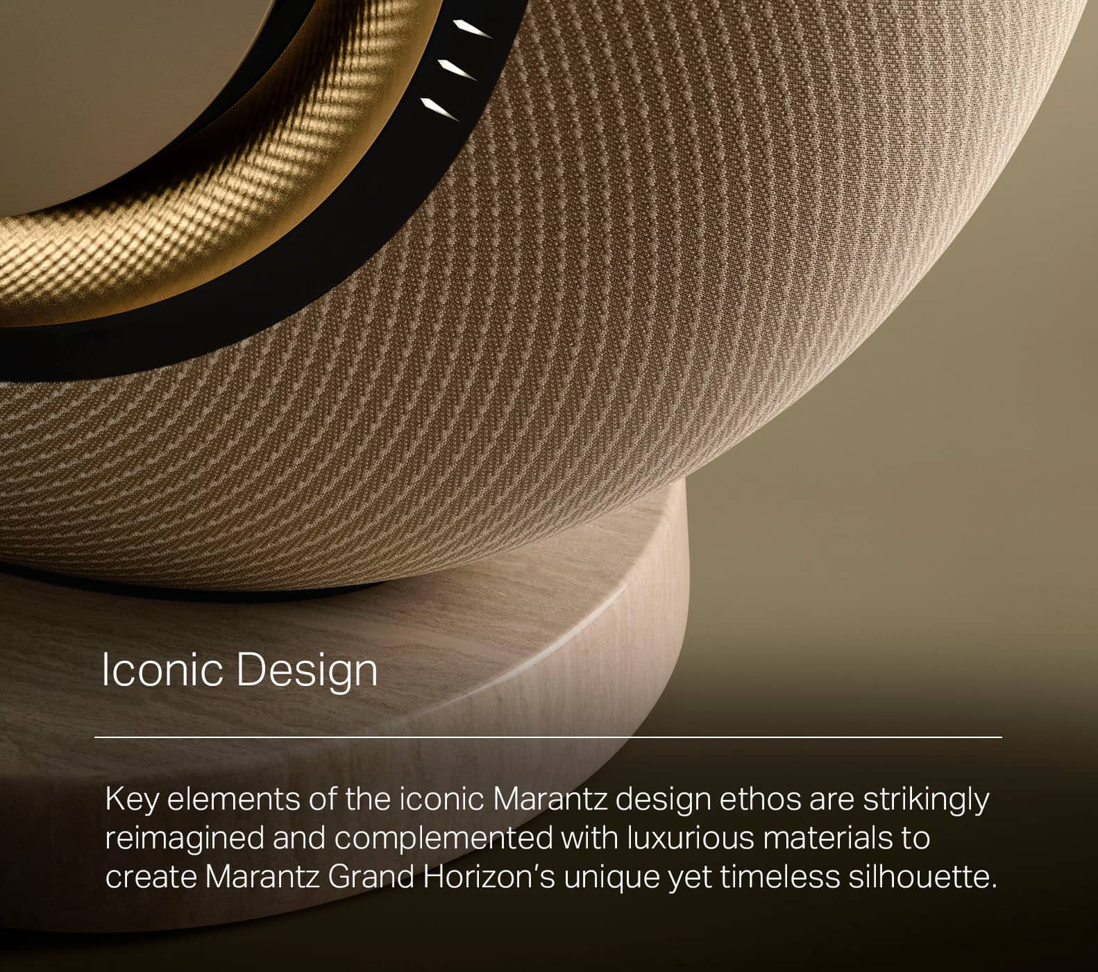 Marantz - Grand Horizon 8" Hi-Res 860W Wireless Speaker (Each) - Champagne