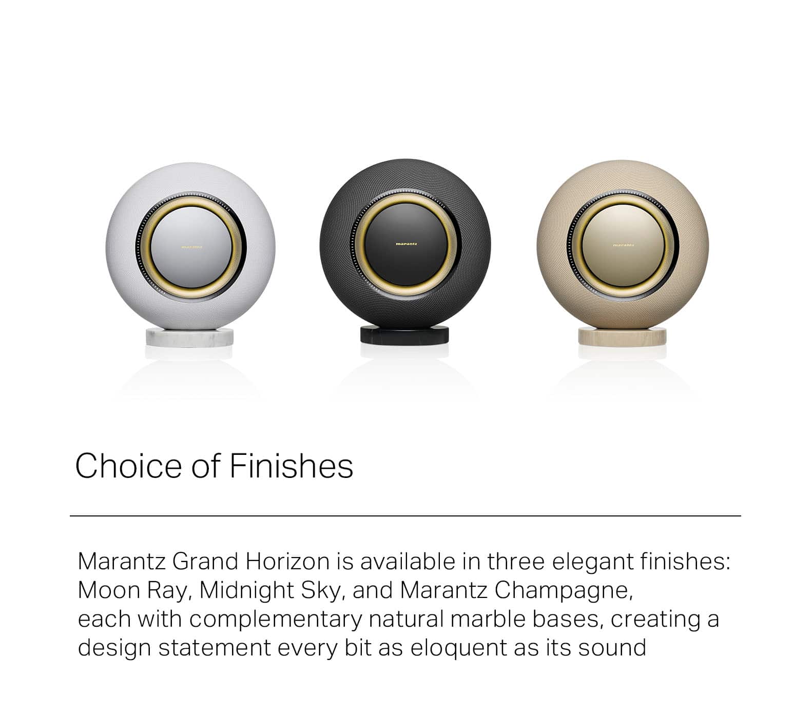 Marantz - Grand Horizon 8" Hi-Res 860W Wireless Speaker (Each) - Champagne