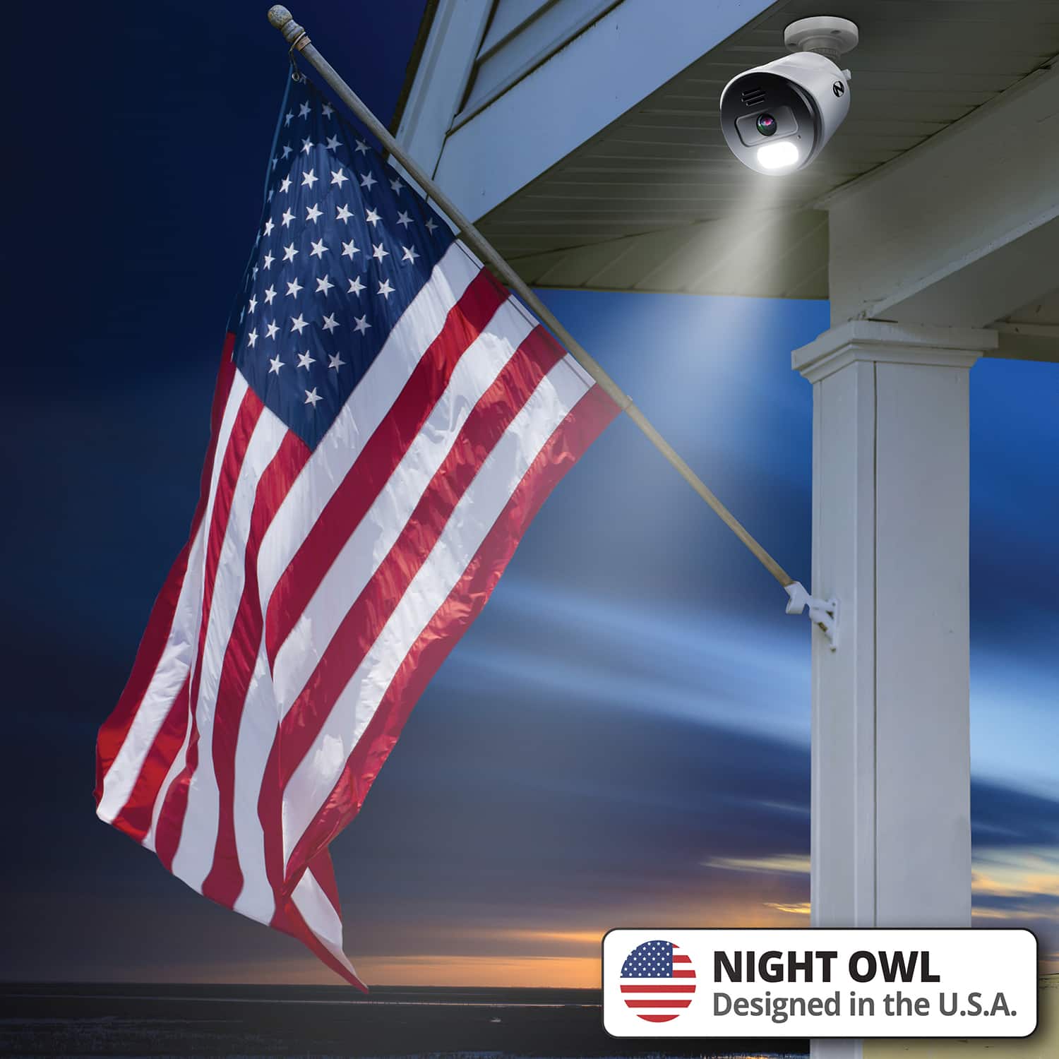 Night Owl - 12-Channel, 8-Camera Indoor/Outdoor Wired IP 4K 2TB NVR Security System - Black and White - Black/White