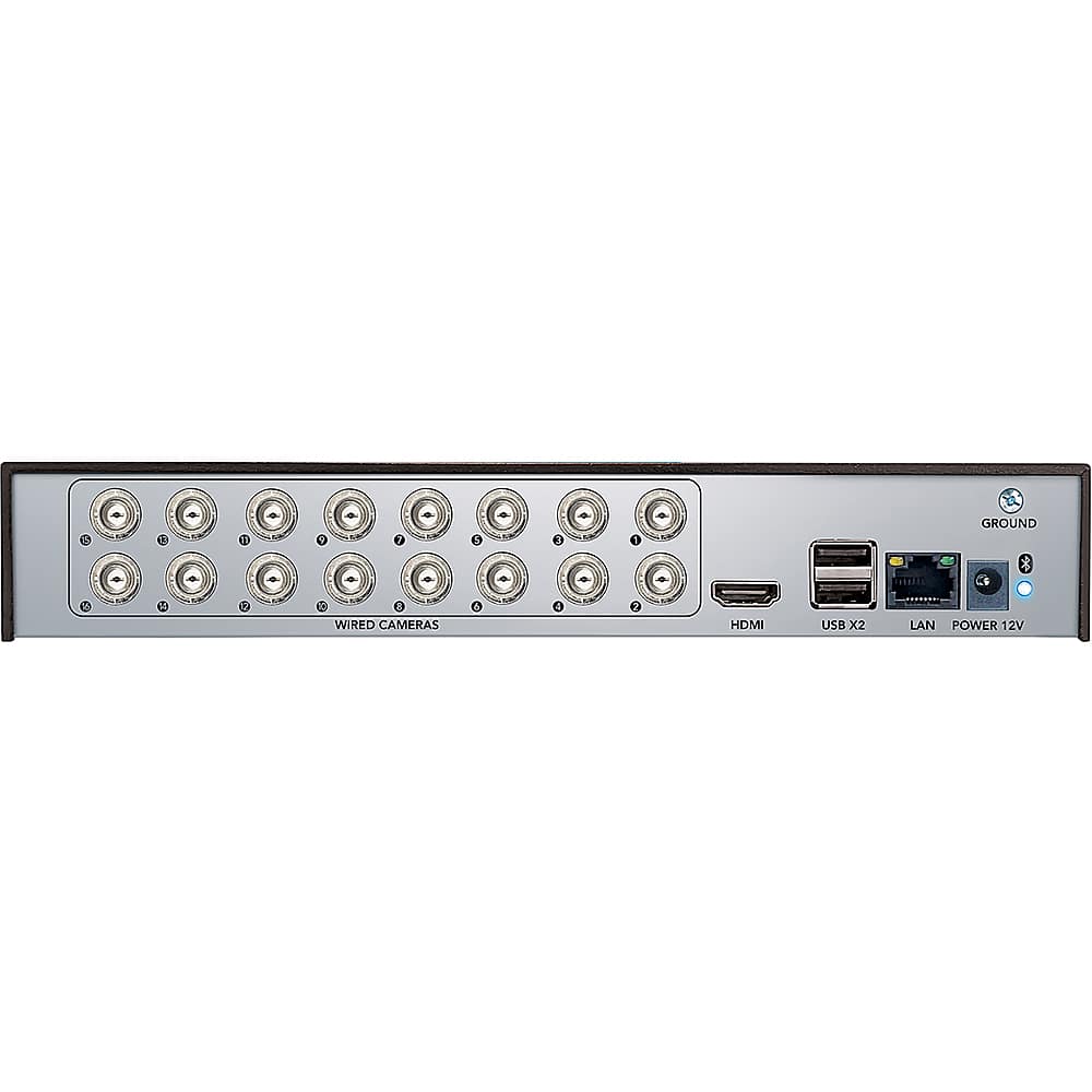 Night Owl - 20-Channel, 12-Camera Indoor/Outdoor Wired 4K 2TB DVR Security System with 2-Way Audio - Black/White
