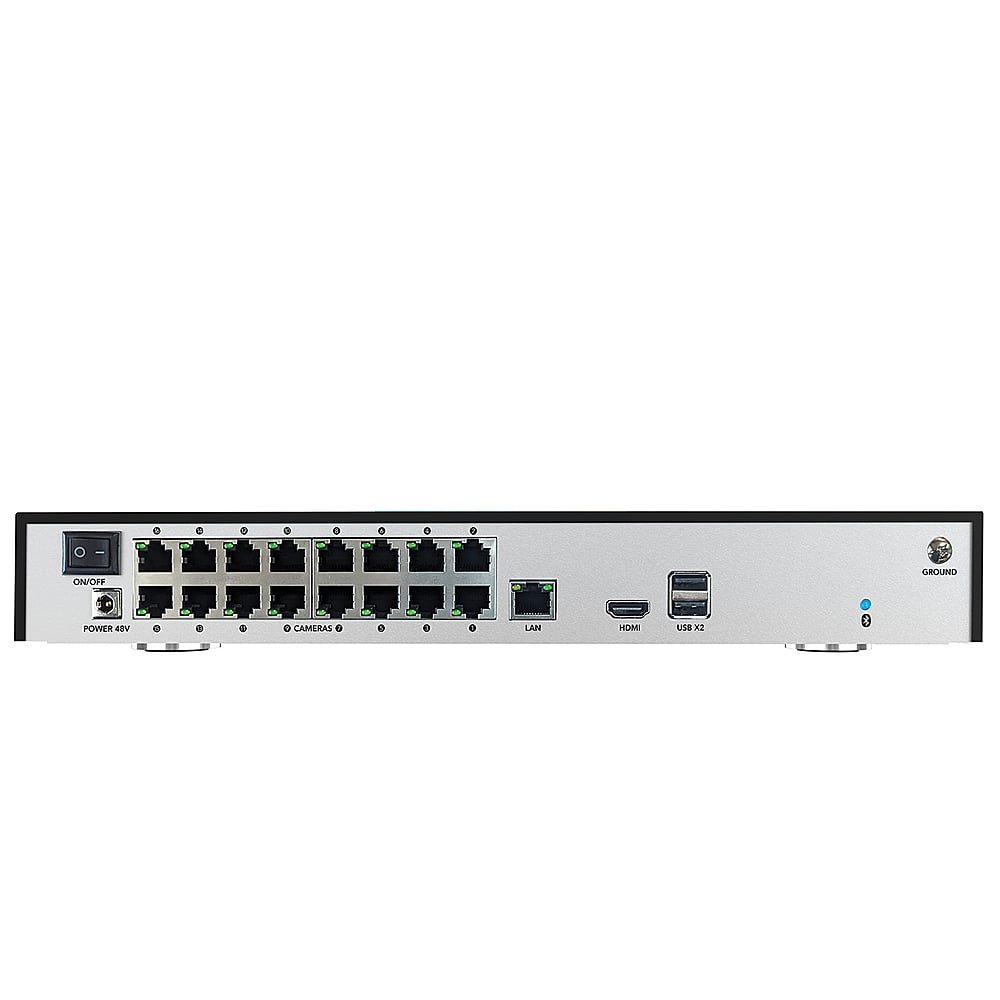 Night Owl - 24 Channel 9 Camera Indoor/Outdoor Wired IP 4K 4TB NVR Security System with 2-way Audio - Black/White