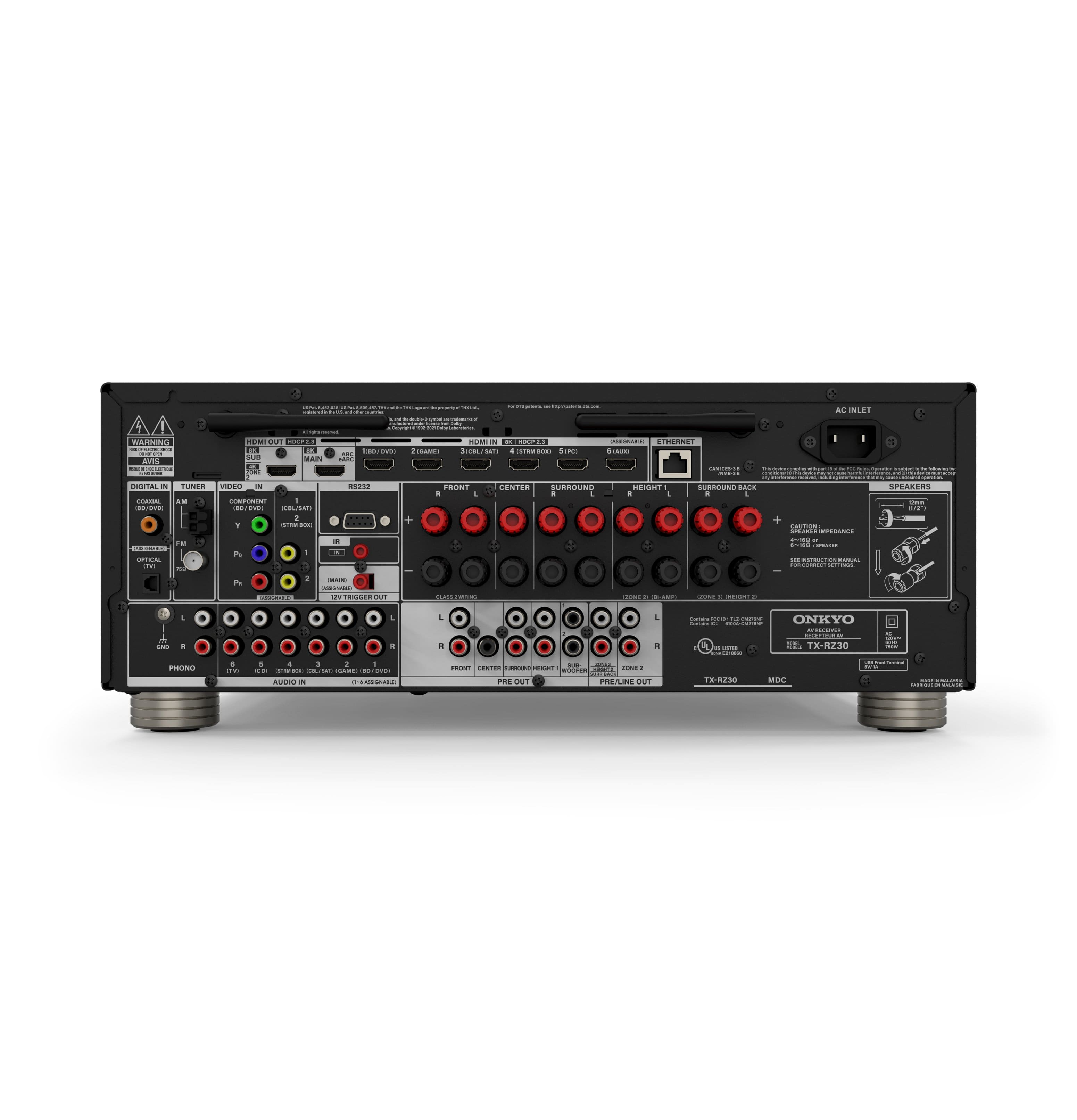 Onkyo - TX-RZ30 9.2 Channel AV Receiver - Black