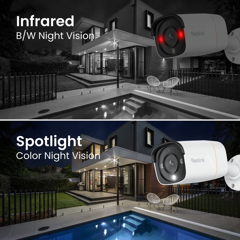 Reolink - 8-Channel, 4 - Bullet Camera Indoor/Outdoor 4K+ 12MP PoE 2TB NVR Security Surveillance System - White