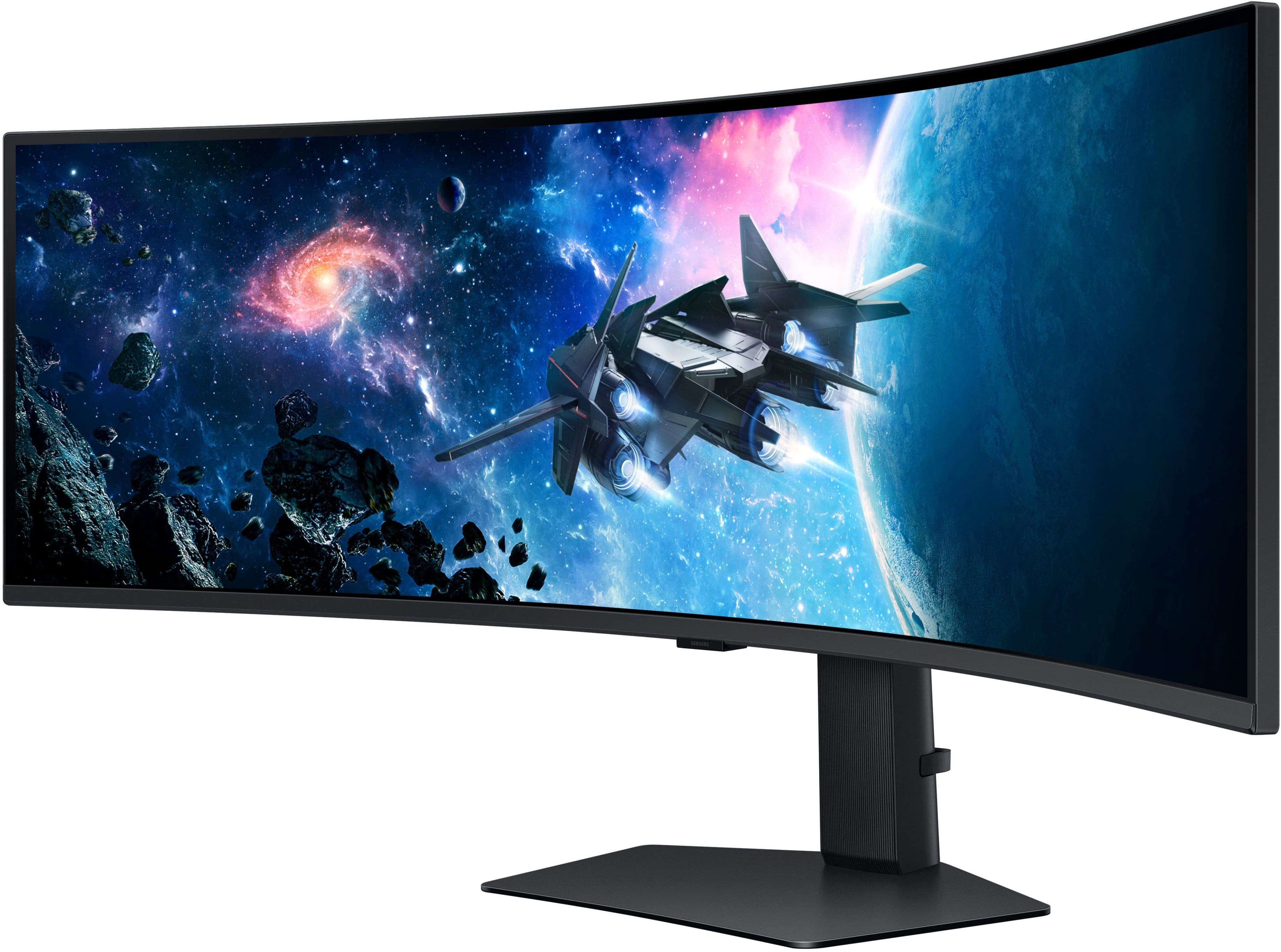 Samsung - 49" Odyssey 1000R Curved Dual QHD 240Hz 1ms FreeSync Gaming Monitor with HDR1000 (HDMI x2, DP, USB) - Black