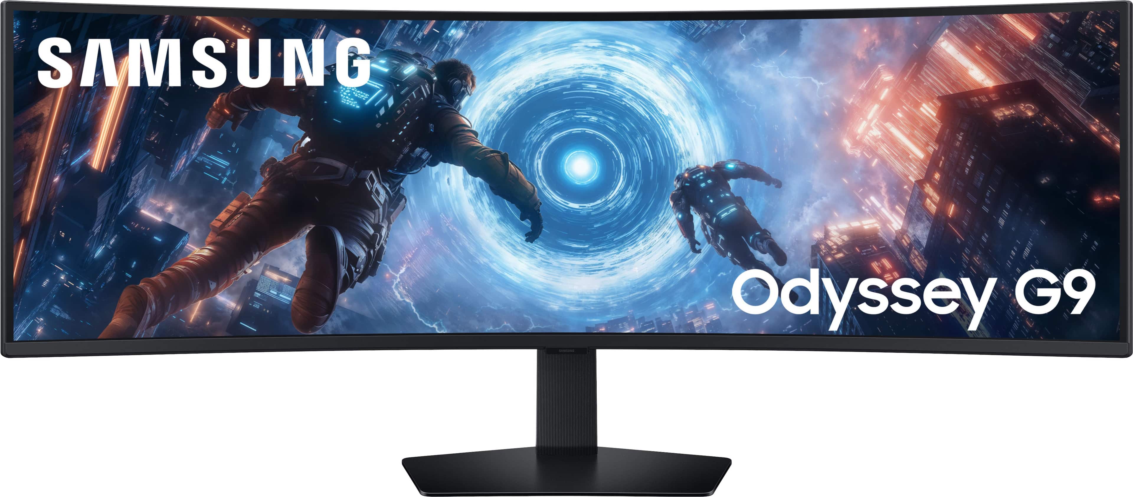 Samsung - 49" Odyssey G9 G91F 1000R Curved Dual QHD 144Hz 1ms AMD FreeSync Premium Pro Gaming Monitor with HDR600 (HDMI x2,DP,USB) - Black