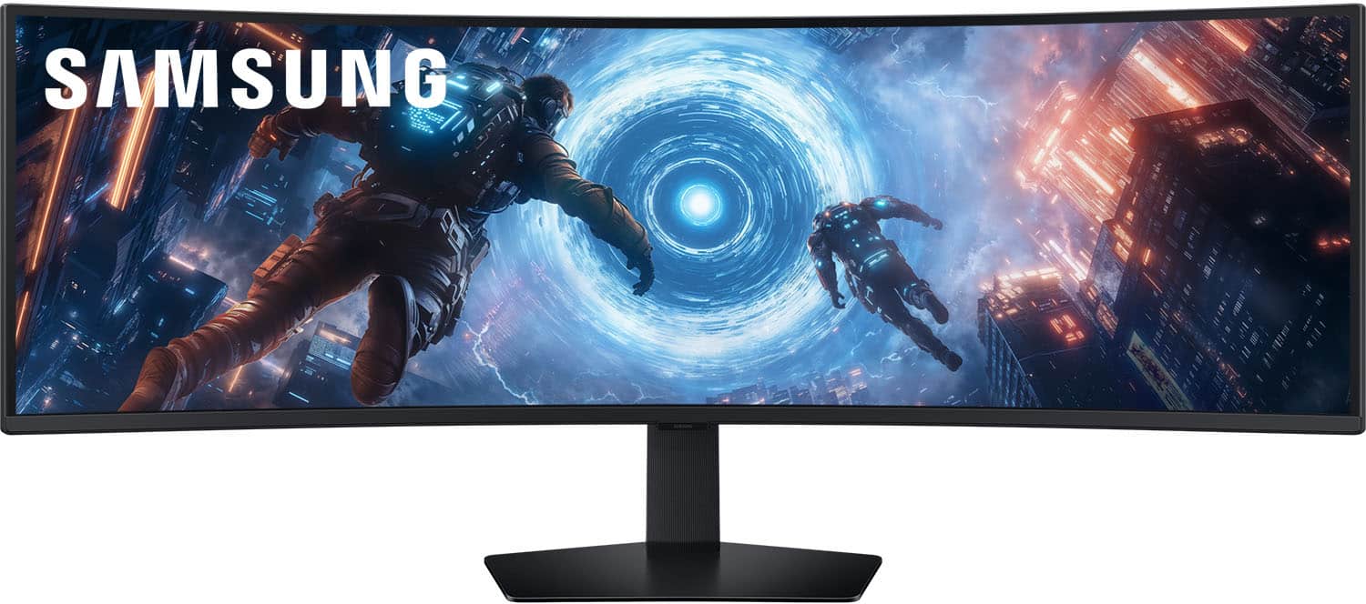 Samsung - 49" Odyssey G9 G91F 1000R Curved Dual QHD 144Hz 1ms AMD FreeSync Premium Pro Gaming Monitor with HDR600 (HDMI x2,DP,USB) - Black