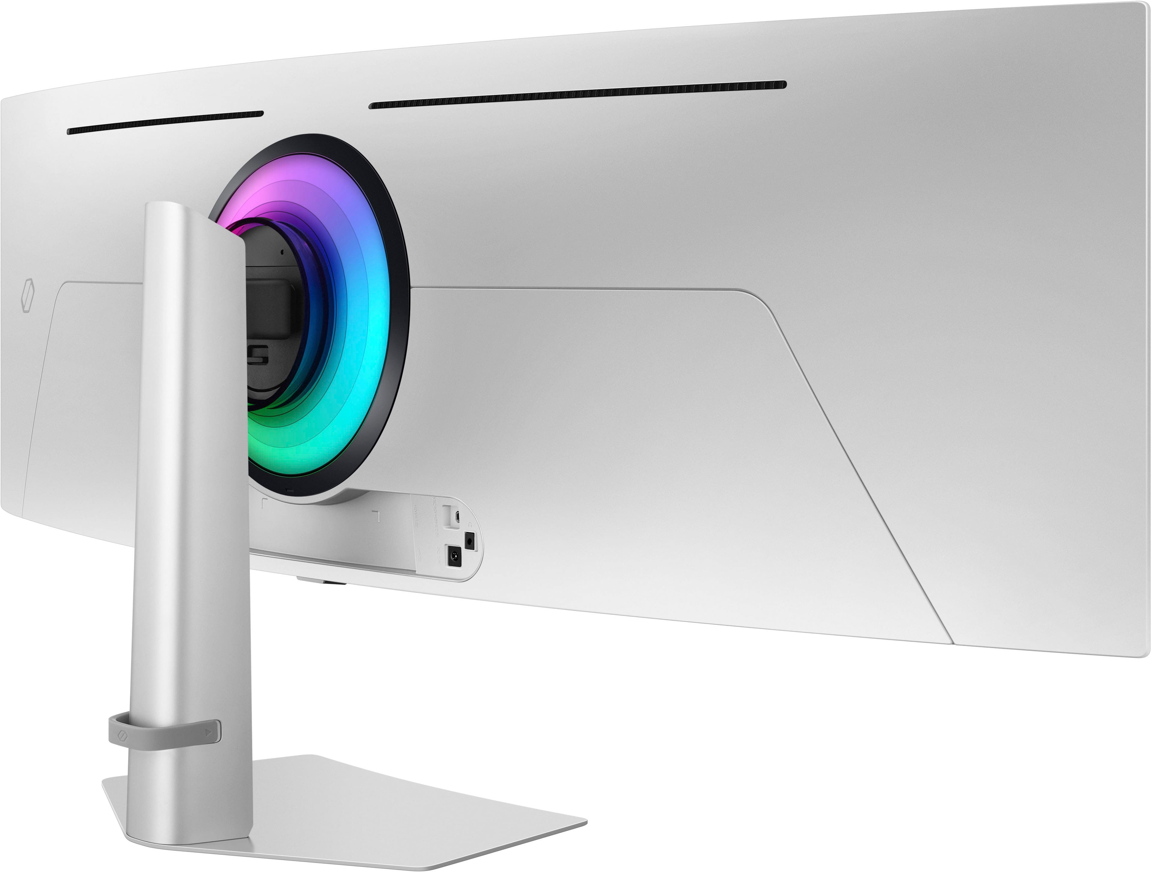 Samsung - 49" Odyssey OLED G9 (G93SD) Dual-QHD 240Hz 0.03ms G-Sync Compatible Curved Glare Free Gaming Monitor - Silver