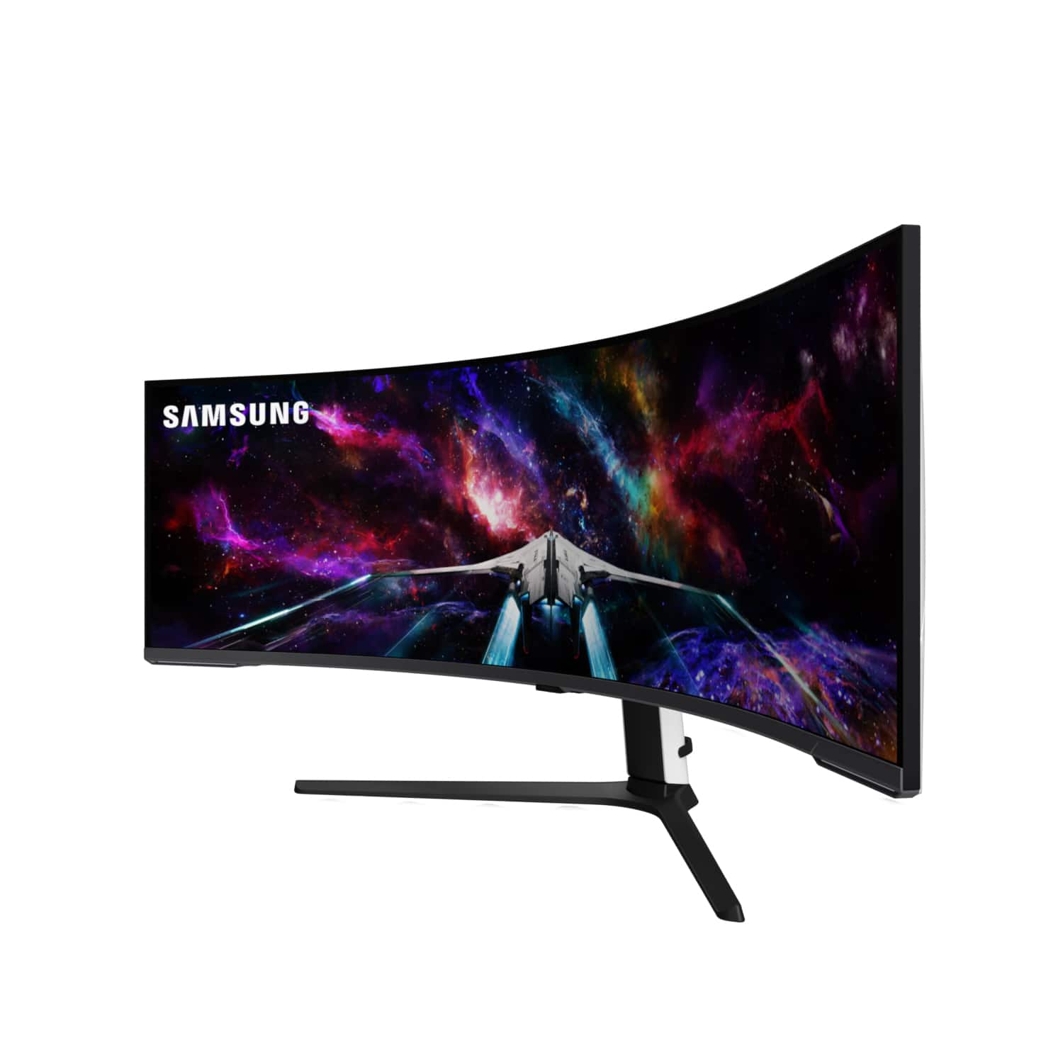 Samsung - 57" Odyssey Neo G9 Dual 4K UHD Quantum Mini-LED 240Hz 1ms HDR 1000 Curved Gaming Monitor (HDMI 2.1, DP 2.1, USB 3.0) - Black