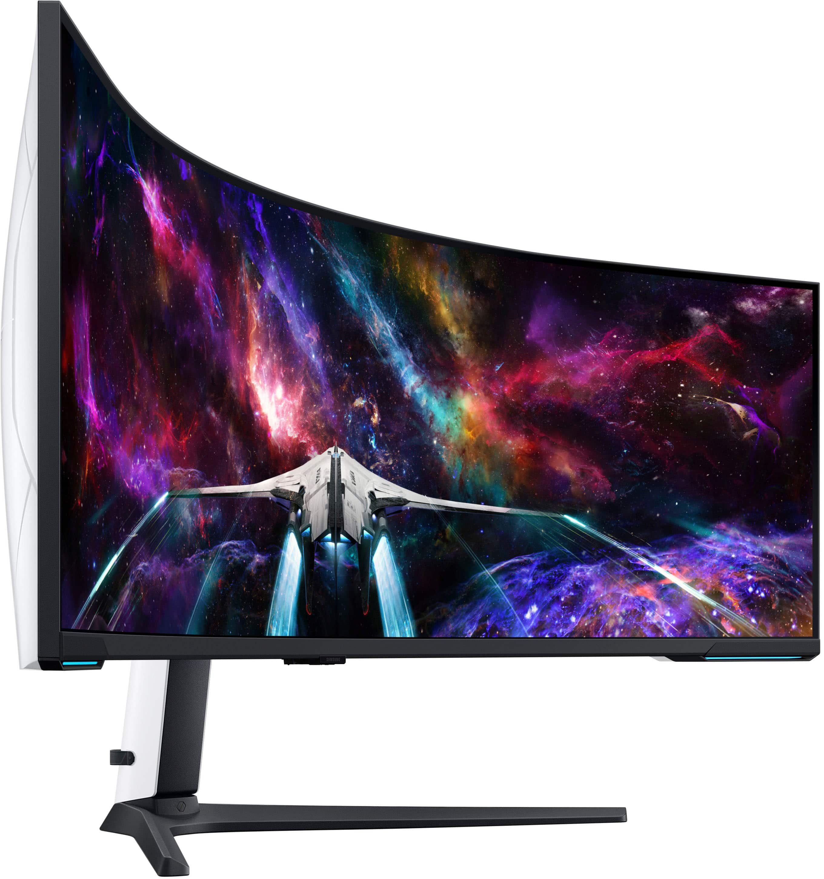 Samsung - 57" Odyssey Neo G9 Dual 4K UHD Quantum Mini-LED 240Hz 1ms HDR 1000 Curved Gaming Monitor (HDMI 2.1, DP 2.1, USB 3.0) - Black