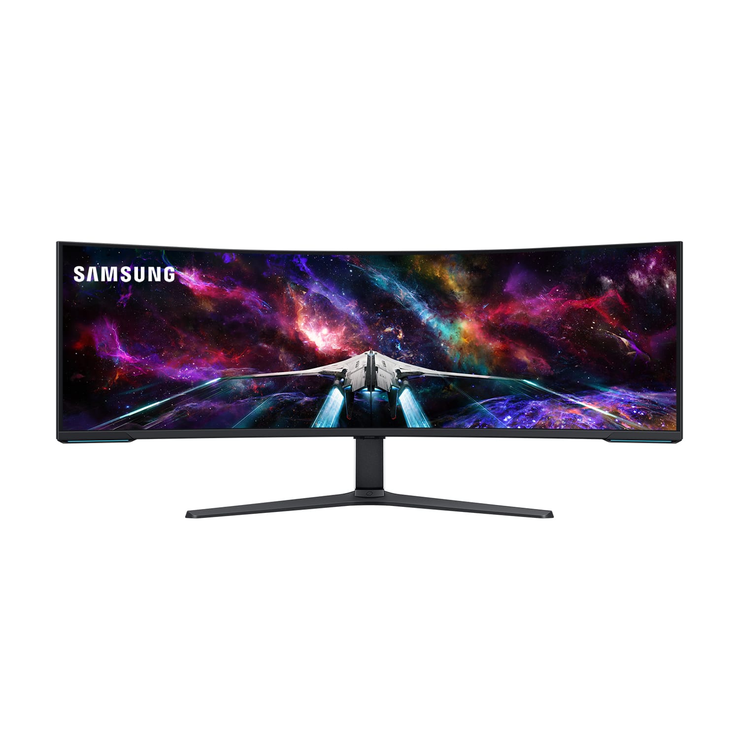 Samsung - 57" Odyssey Neo G9 Dual 4K UHD Quantum Mini-LED 240Hz 1ms HDR 1000 Curved Gaming Monitor (HDMI 2.1, DP 2.1, USB 3.0) - Black