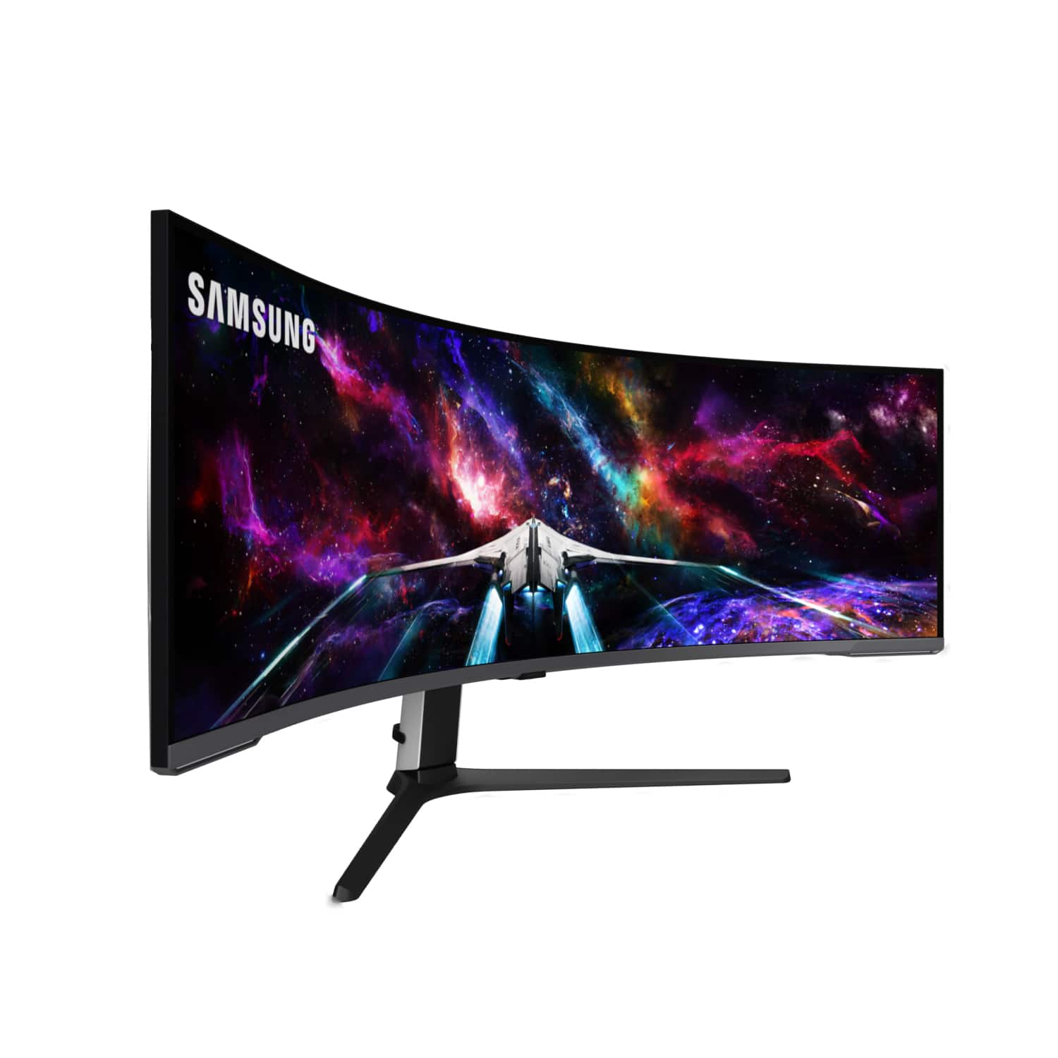 Samsung - 57" Odyssey Neo G9 Dual 4K UHD Quantum Mini-LED 240Hz 1ms HDR 1000 Curved Gaming Monitor (HDMI 2.1, DP 2.1, USB 3.0) - Black