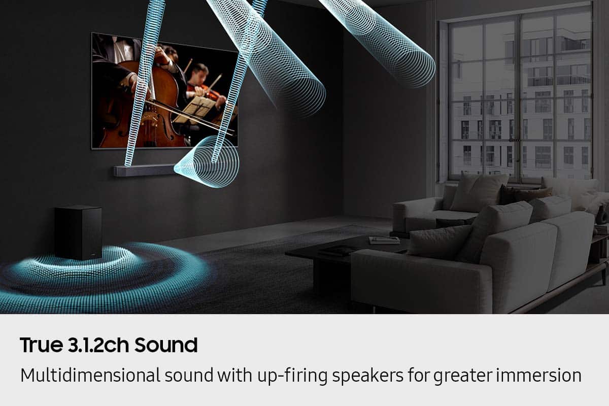 Samsung - Q-series HW-Q600F ATMOS 3.1.2 Ch Soundbar with Subwoofer - Titan Black