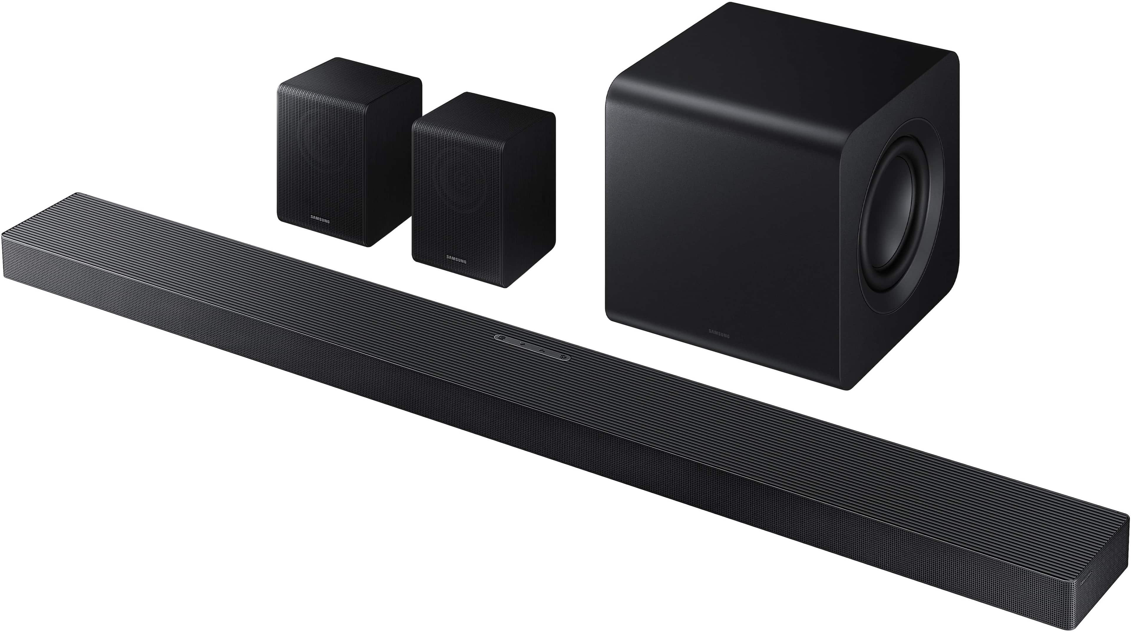 Samsung - Q-Series HW-QS750F 5.1.2 Ch Soundbar with Subwoofer and Rear Speakers - Titan Black