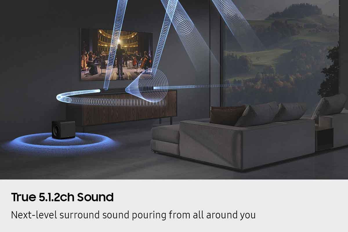 Samsung - Q-series Soundbar HW-Q800F 5.1.2 ch w/ Subwoofer - Black