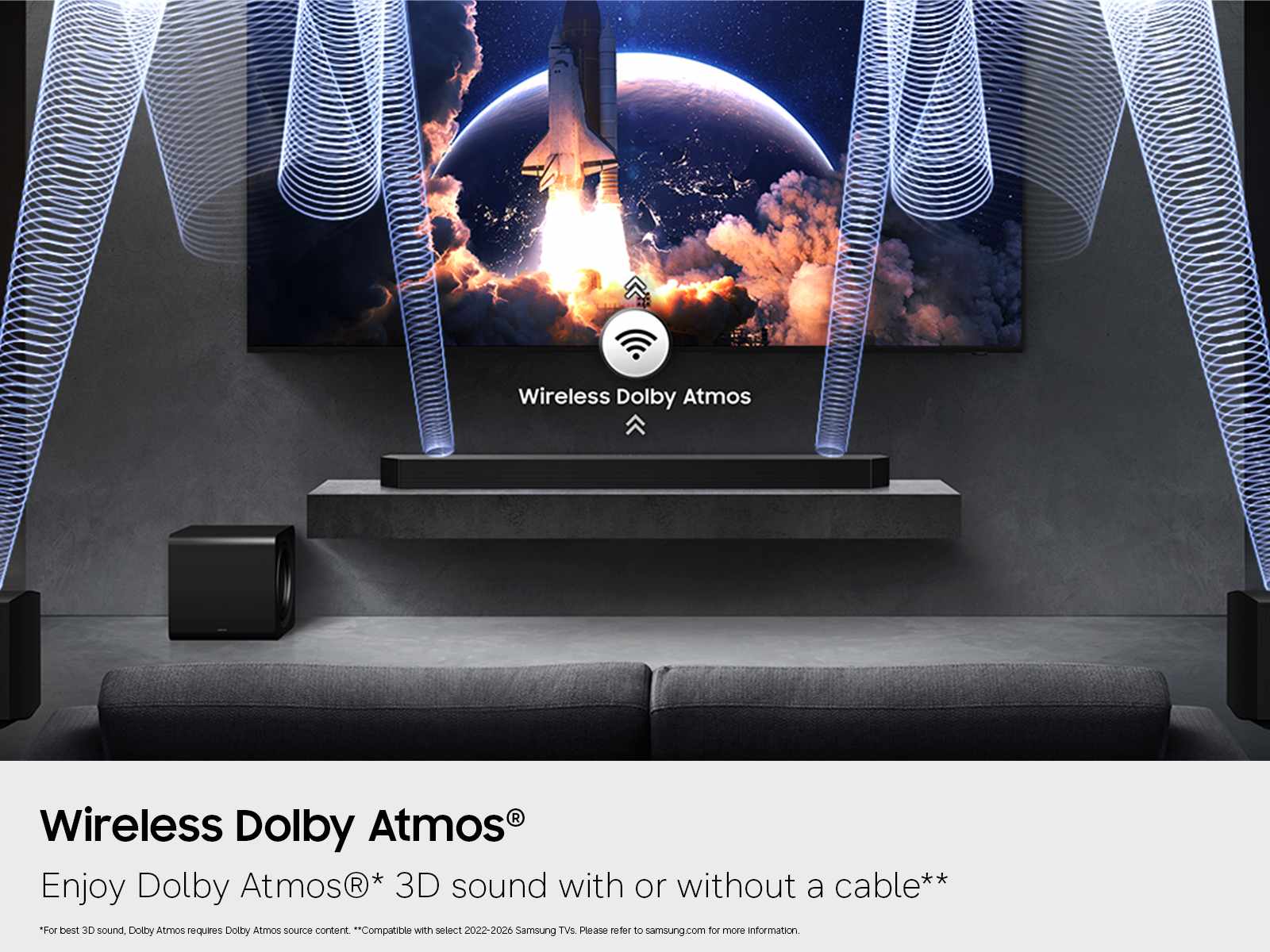 Samsung - Q-Series Soundbar HW Q990H/ZA 11.1.4 ch Subwoofer with Rear Speaker (2026) - Titan Black