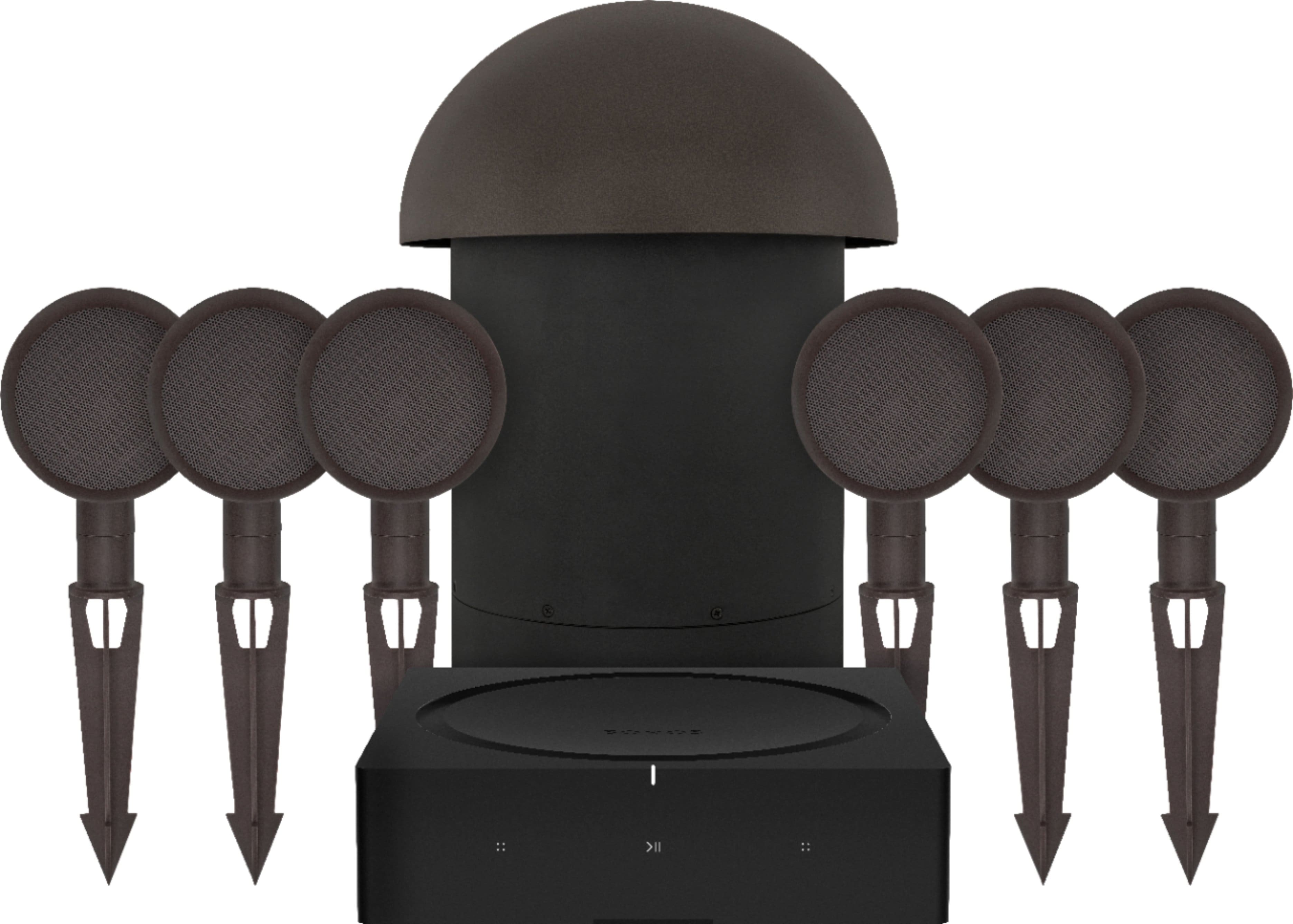 Sonance - MAG6.1 - Mag Series 6.1-Ch. Landscape Outdoor Speaker System Powered by Sonos (Each) - Brown/Black