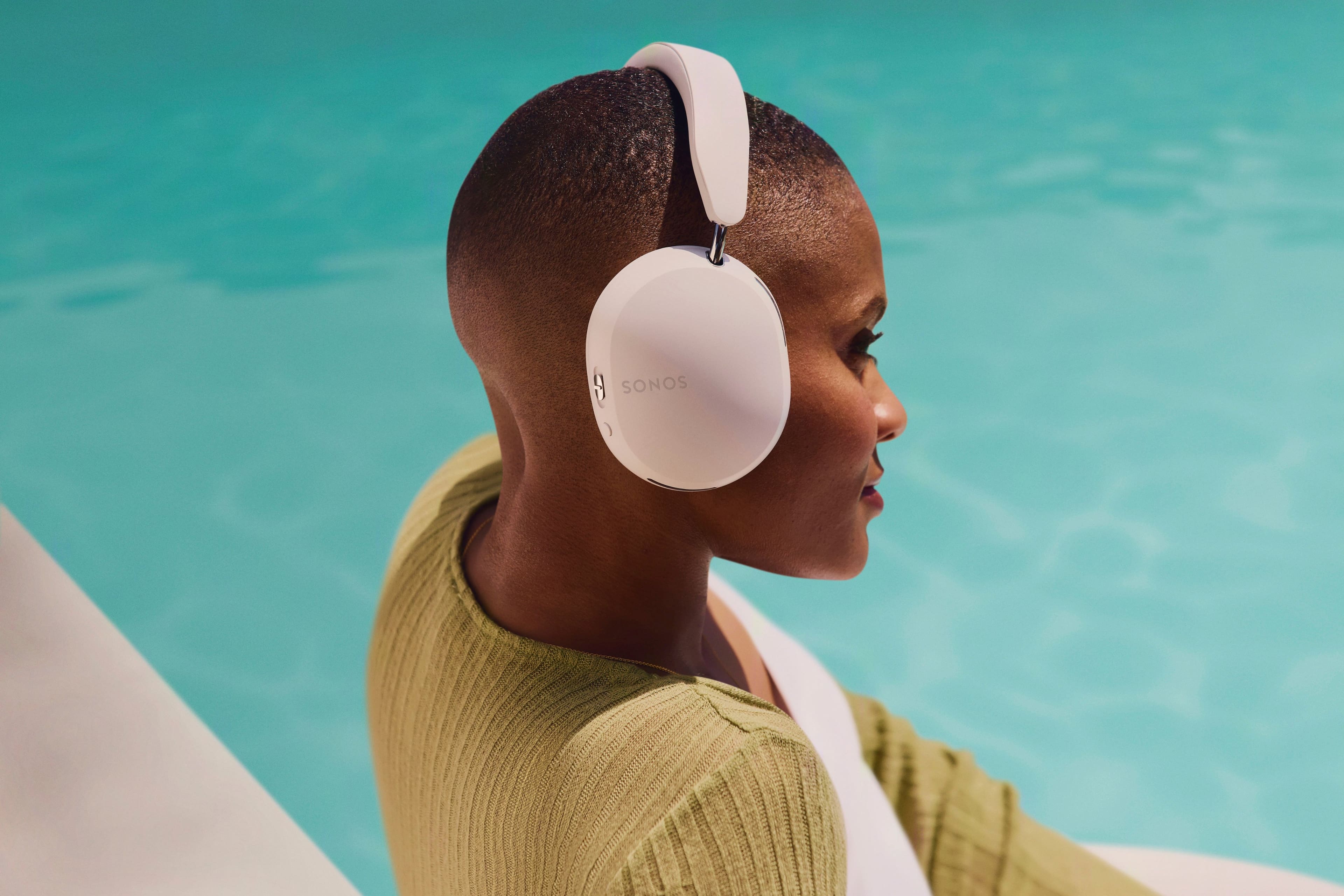 Sonos - Ace Wireless Over-the-Ear Headphones with Active noise Cancellation (Each) - Soft White