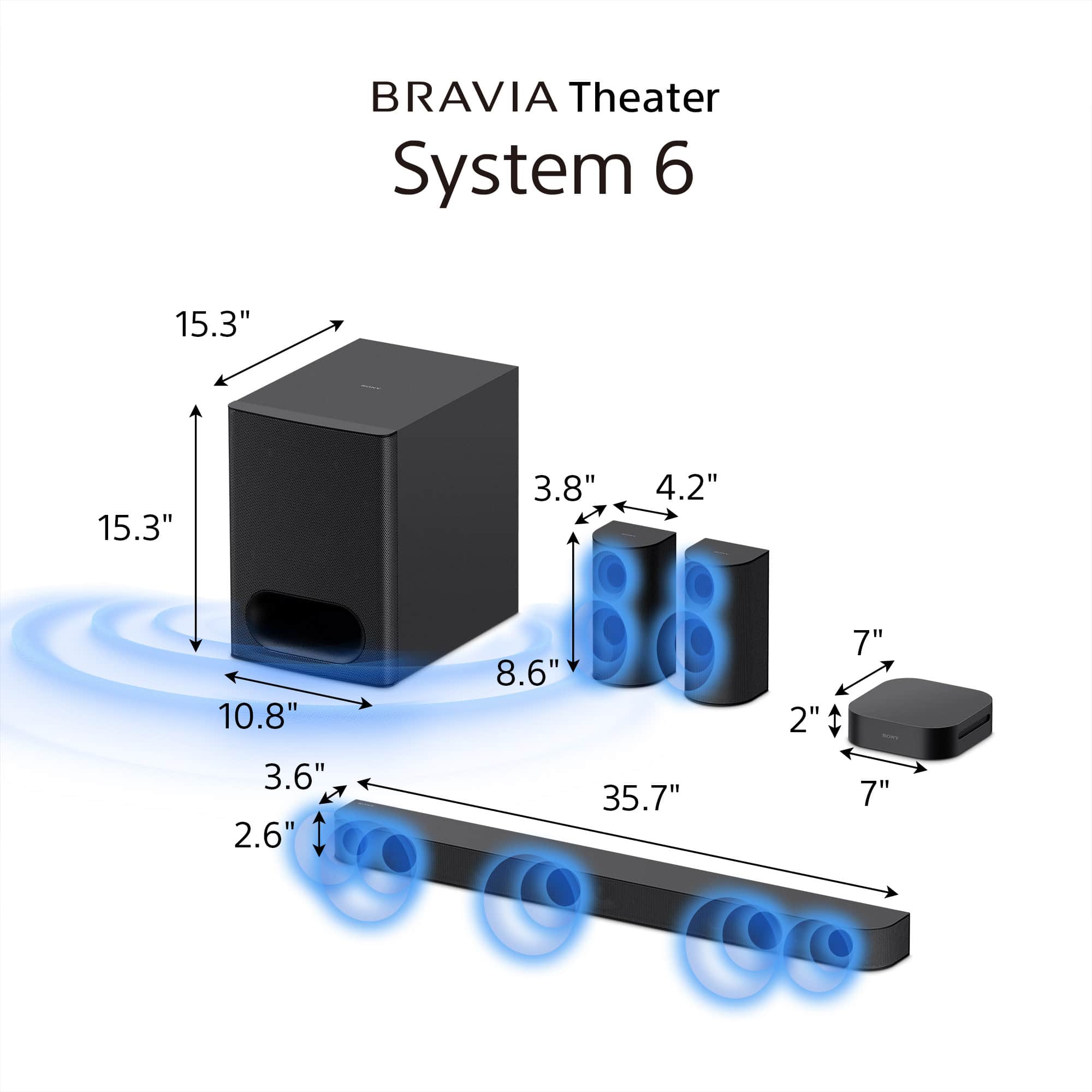 Sony - BRAVIA Theater System 6, 5.1ch with subwoofer, Dolby Atmos/DTS:X compatible - Black