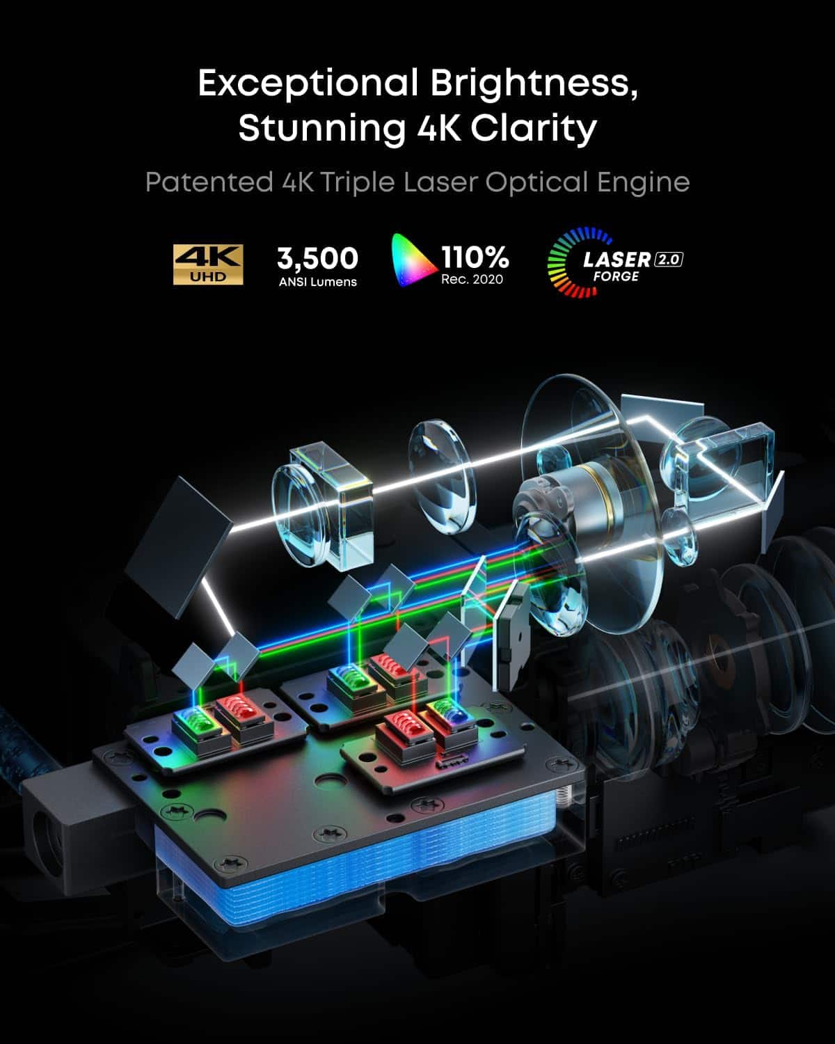 Soundcore - NEBULA X1 Triple Laser 4K Projector - Black