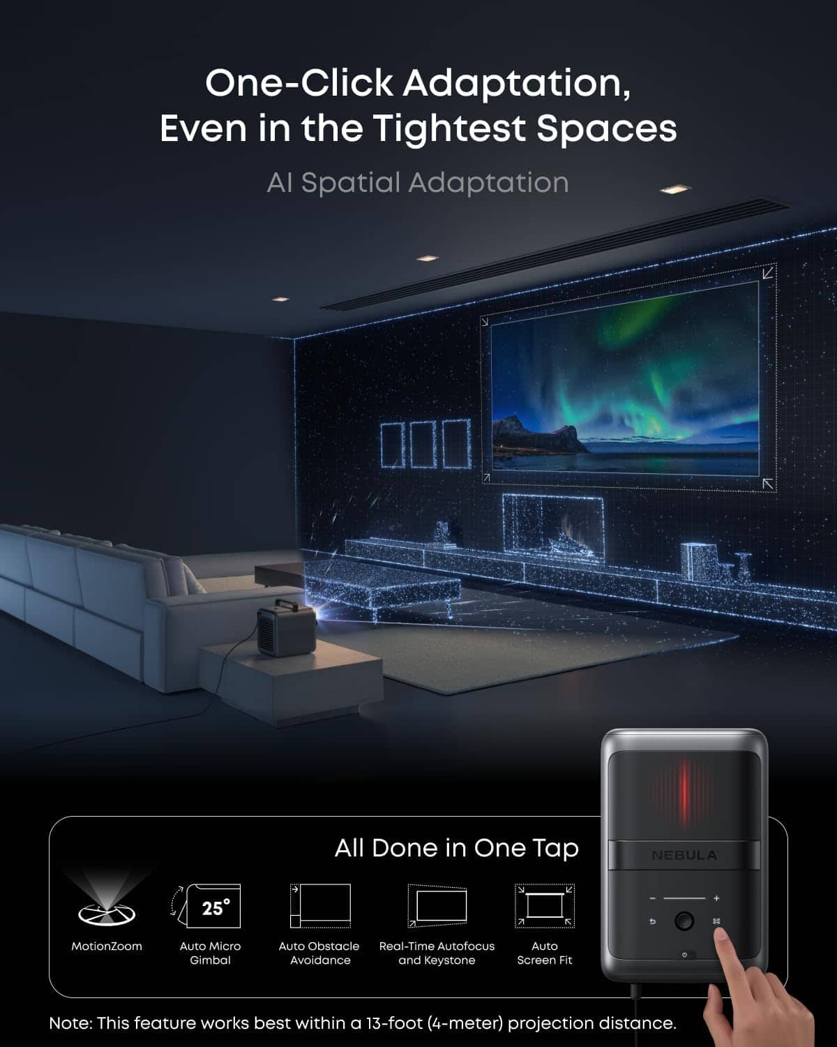 Soundcore - NEBULA X1 Triple Laser 4K Projector - Black