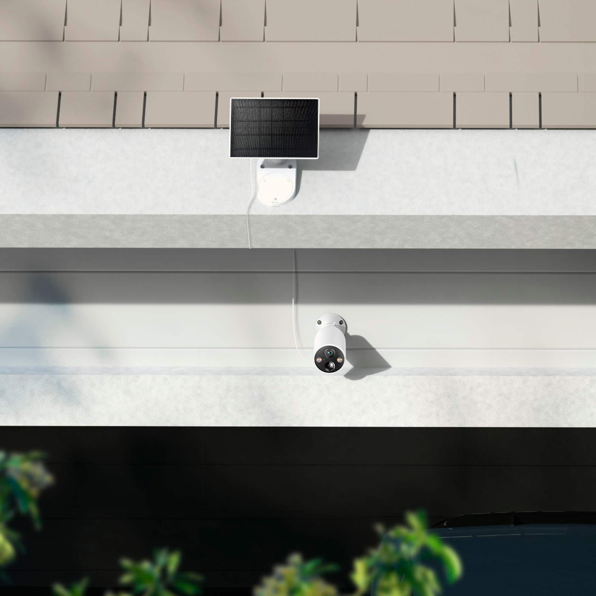 TP-Link - Tapo Outdoor Battery-Powered Wireless 2K Security Camera with Solar Panels (4-Pack) - No Monthly Fees - White