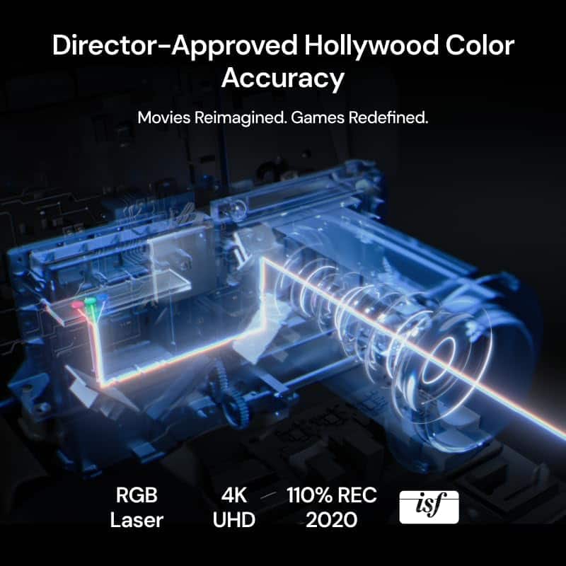 Valerion - VisionMaster Pro2-NB 4K Triple-Laser Projector 3000 ISO lm ,15000:1 Contrast,0.9-1.5x Optical Zoom, IMAX, HDR10+, GTV - Nocturne Blue