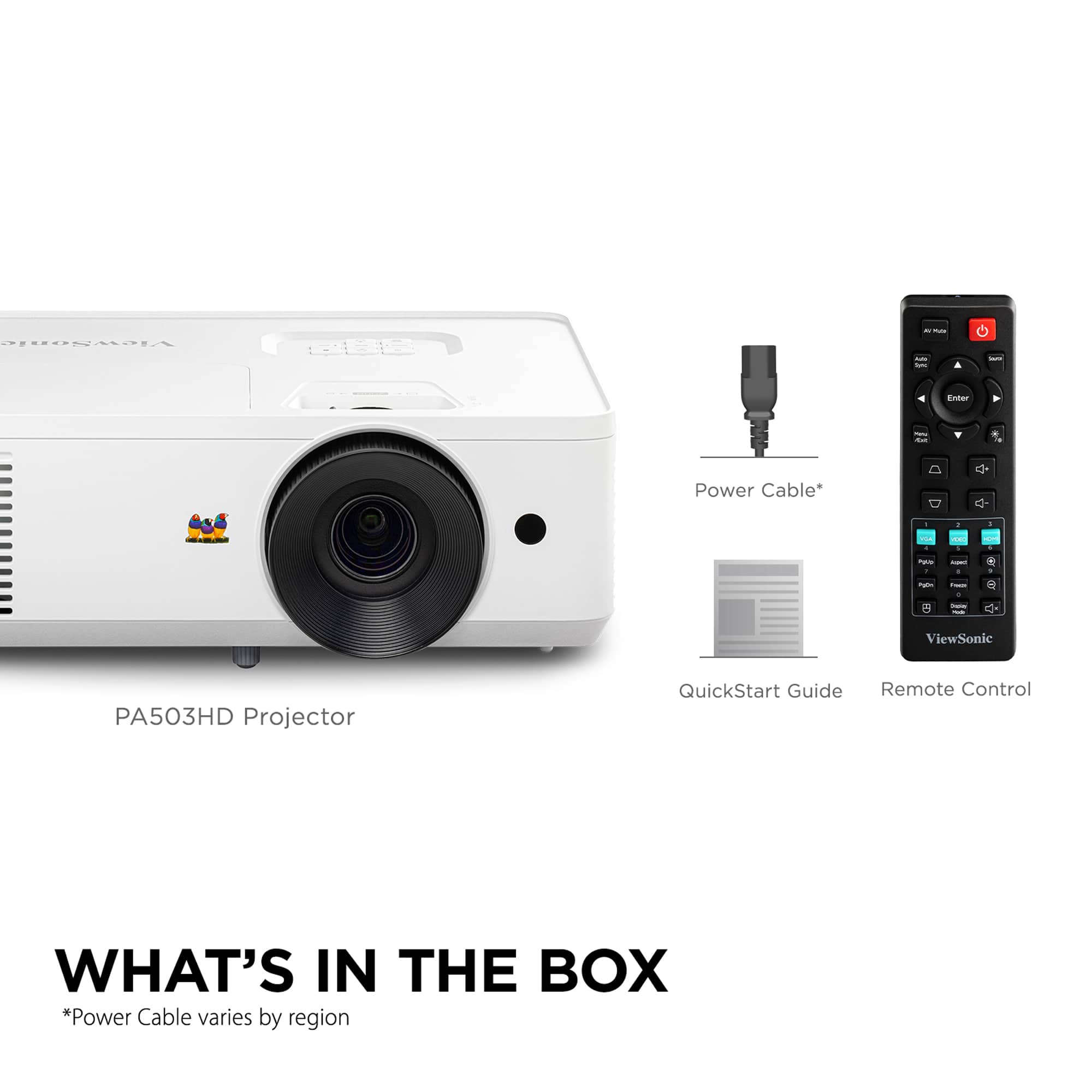 ViewSonic - Home and Office PA503HD 1080P DLP Projector - White