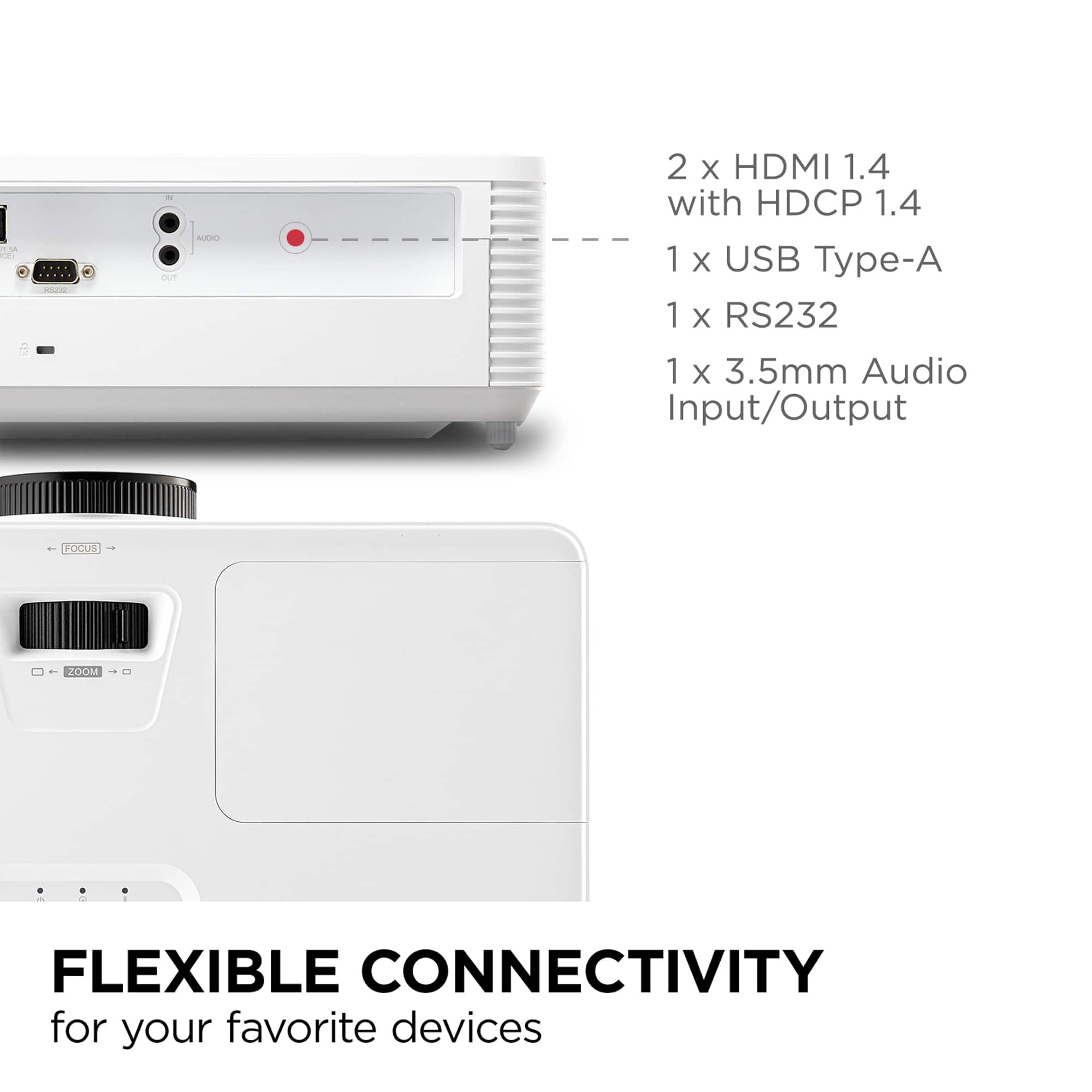 ViewSonic - Home and Office PA503HD 1080P DLP Projector - White