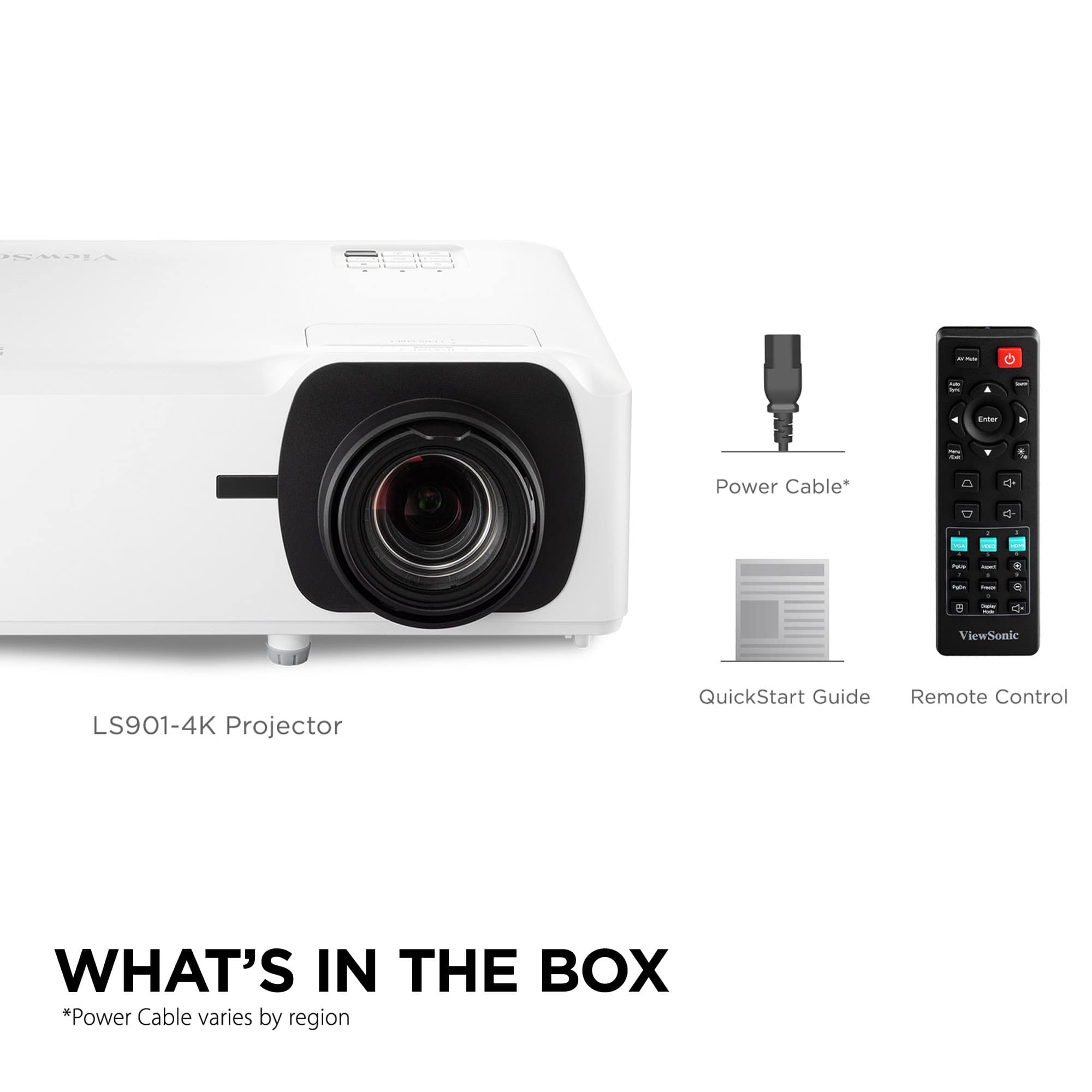 ViewSonic - LS901-4K UHD 4K 5500 Lumens Laser Projector (HDMI, USB-A) - White