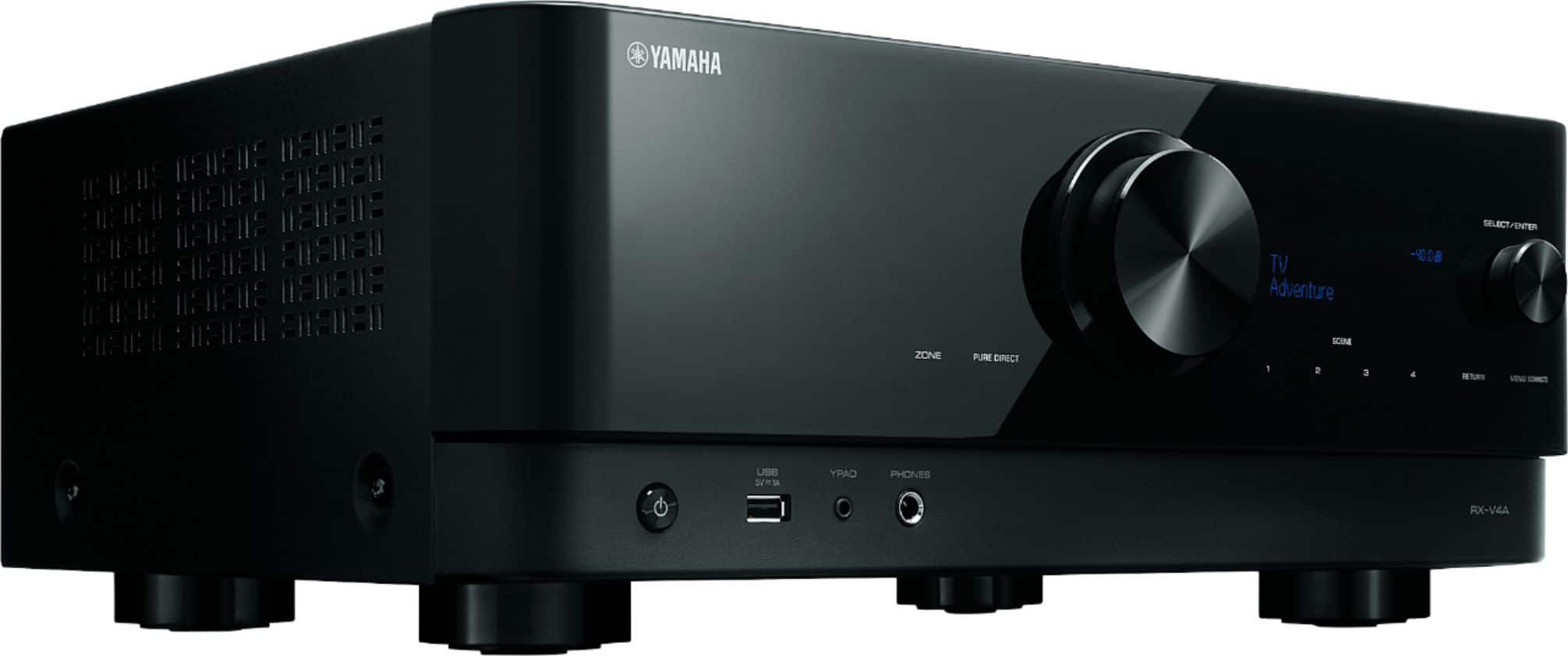 Yamaha - RX-V4A 5.2-channel AV Receiver with 8K HDMI and MusicCast - Black